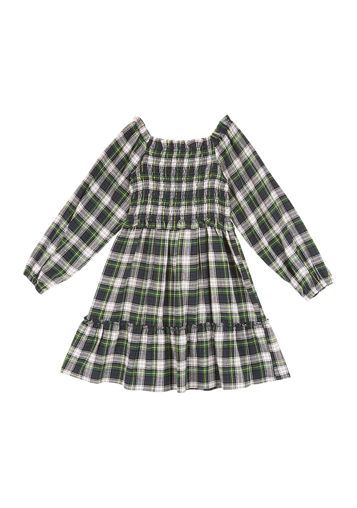 Girls 4-6x Twill Yarn Dyed Plaid Dress