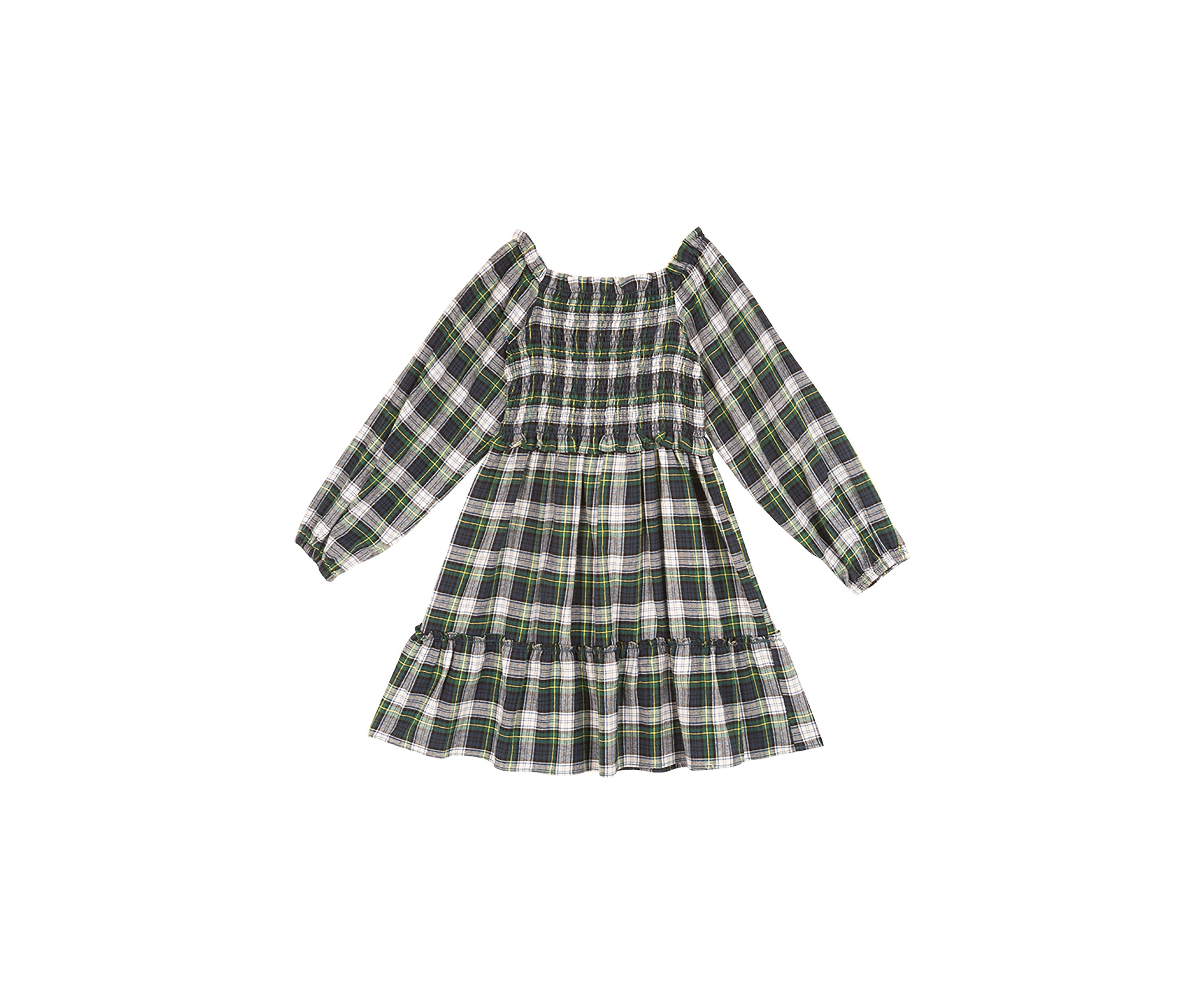 Girls 4-6x Twill Yarn Dyed Plaid Dress