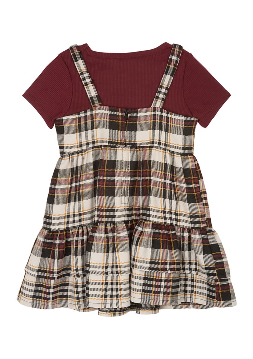 Girls 4-6x Plaid Jumper Dress