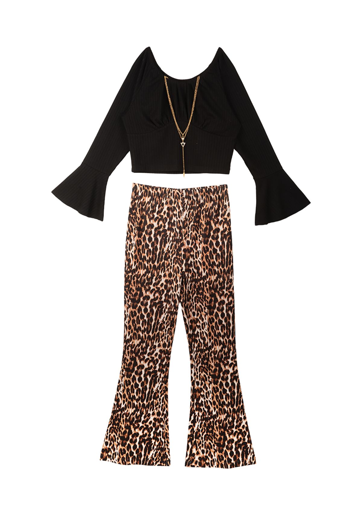 Girls 4-6x Ribbed Top with Bootcut Leggings