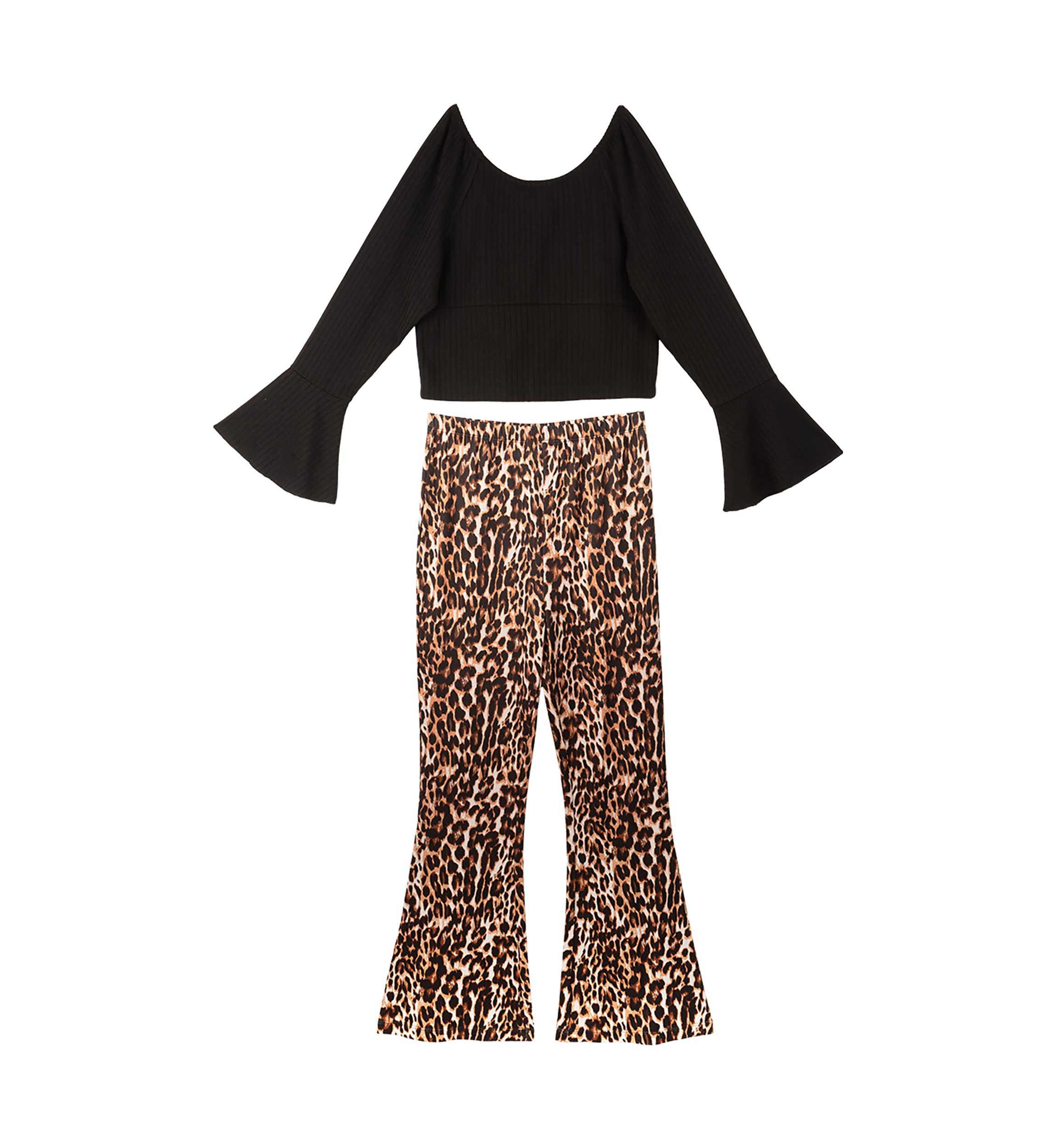 Girls 4-6x Ribbed Top with Bootcut Leggings