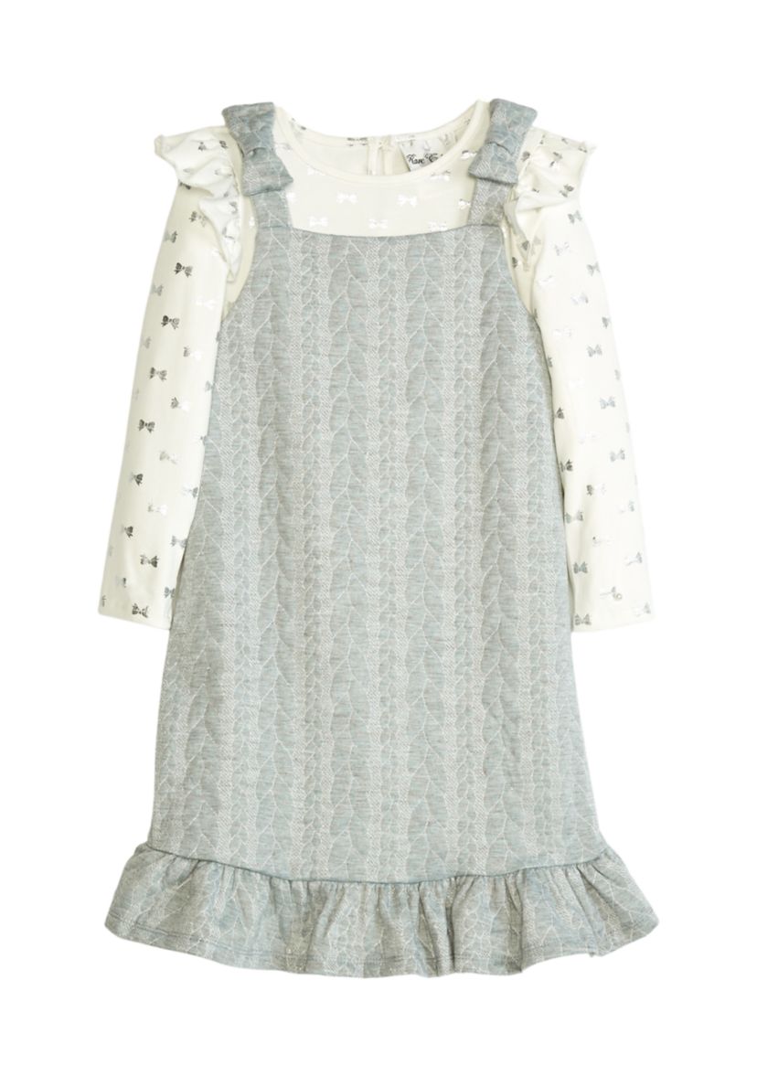 Girls 4-6x Jacquard Quilted Jumper Dress