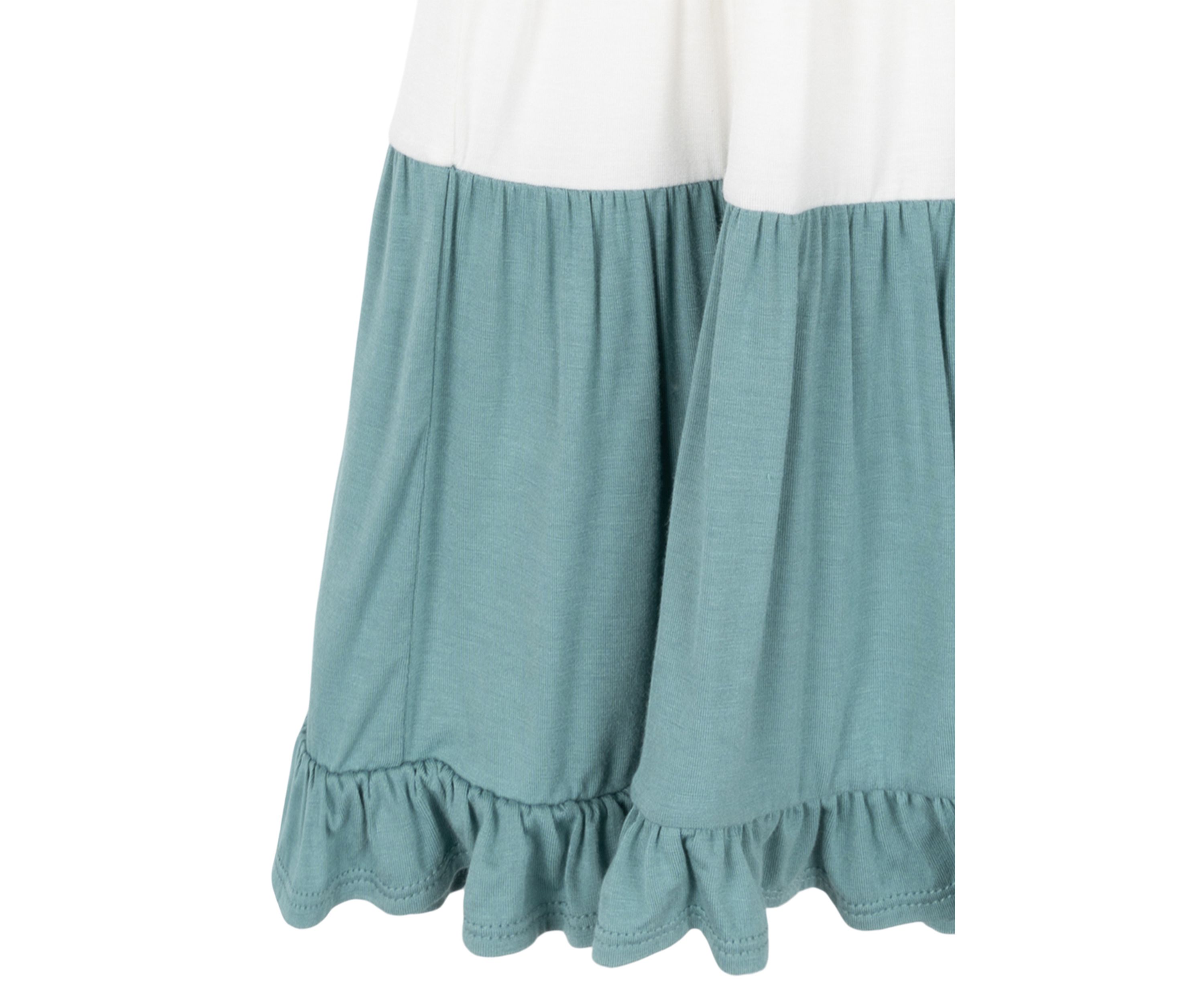 Girls 4-6x Color Blocked Ruffle Dress