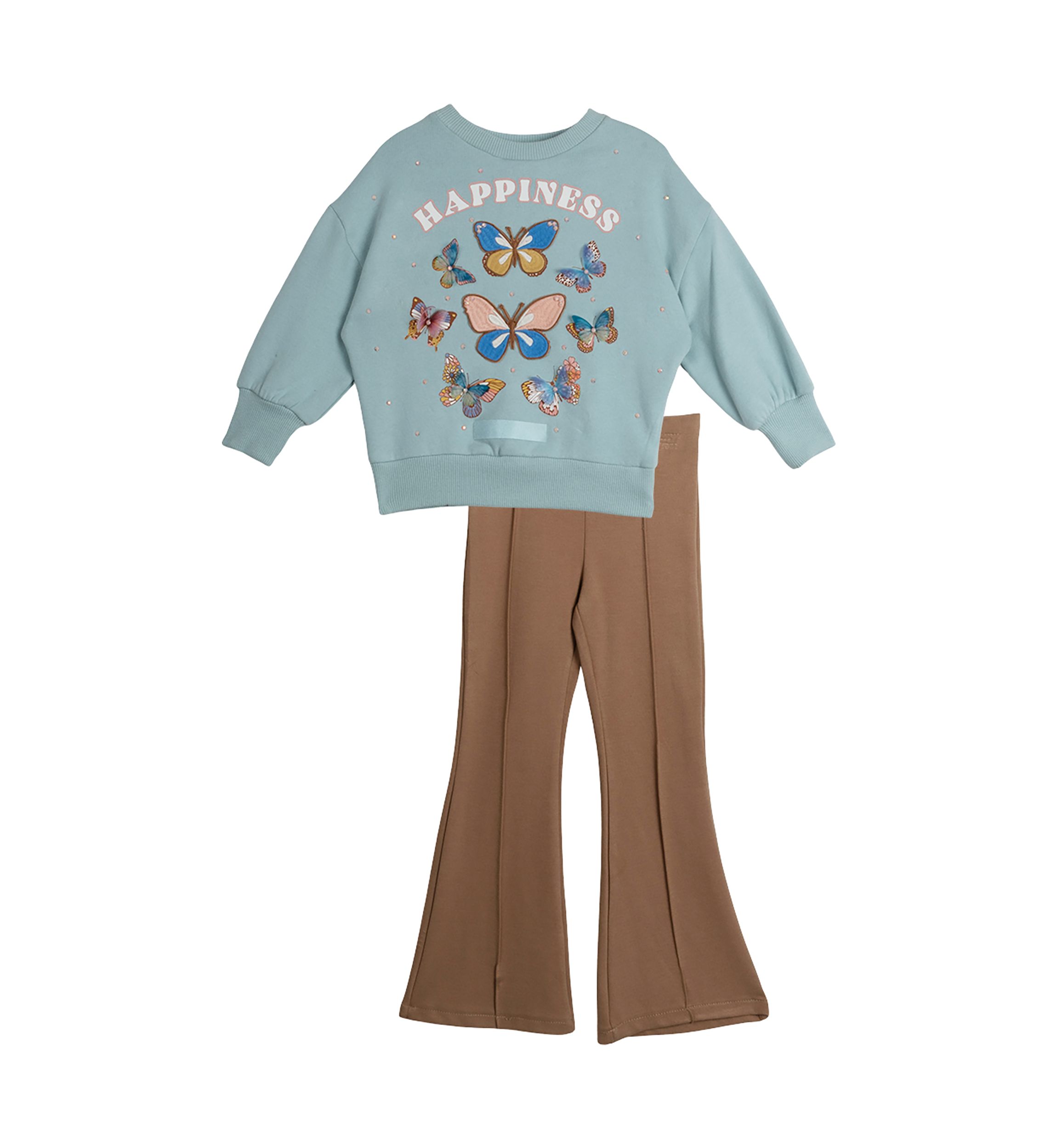 Girls 4-6x Graphic Sweatshirt and Flared Pants Set