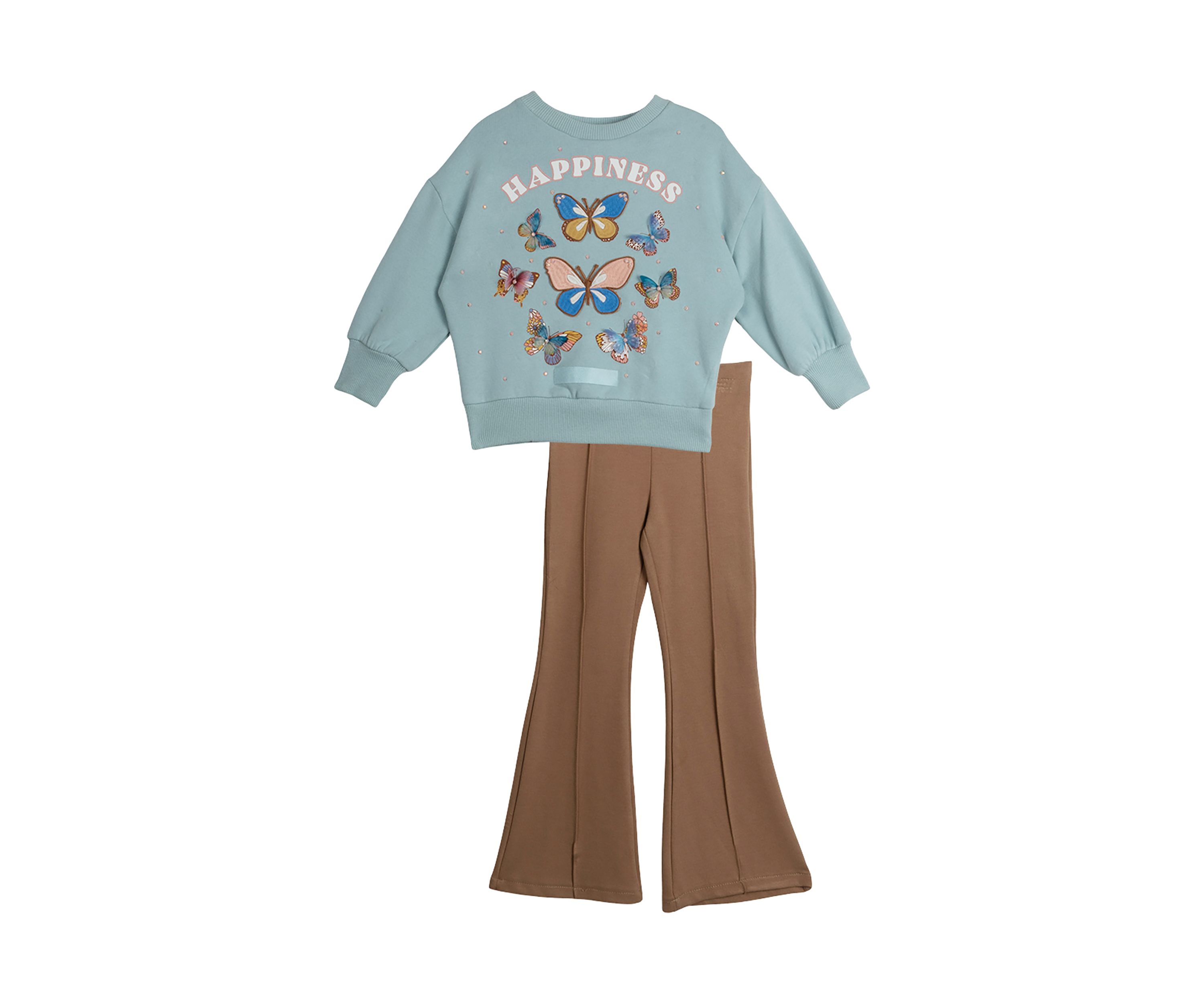 Girls 4-6x Graphic Sweatshirt and Flared Pants Set