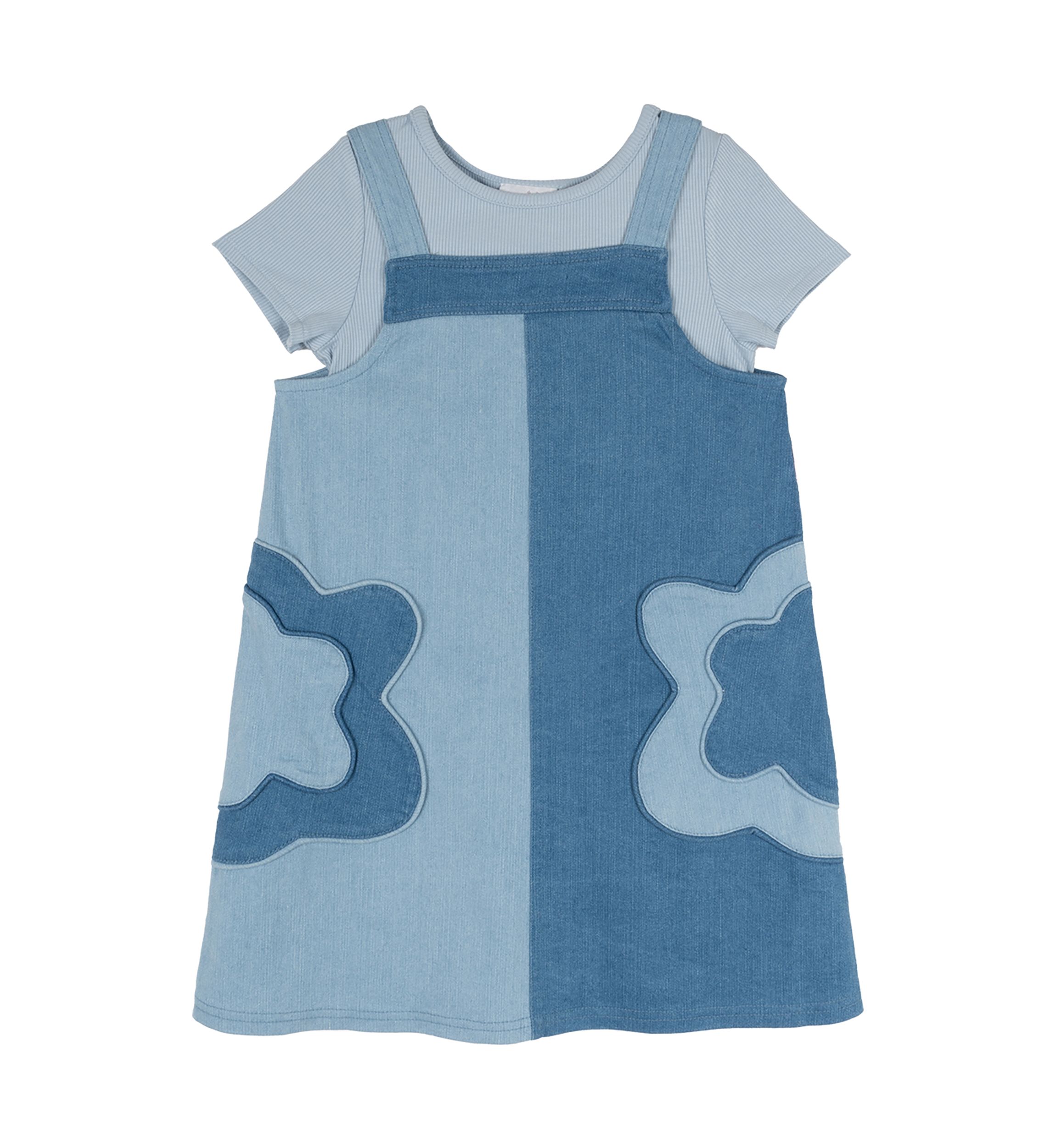 Girls 4-6x Ribbed Knit T-Shirt and Jumper Dress Set