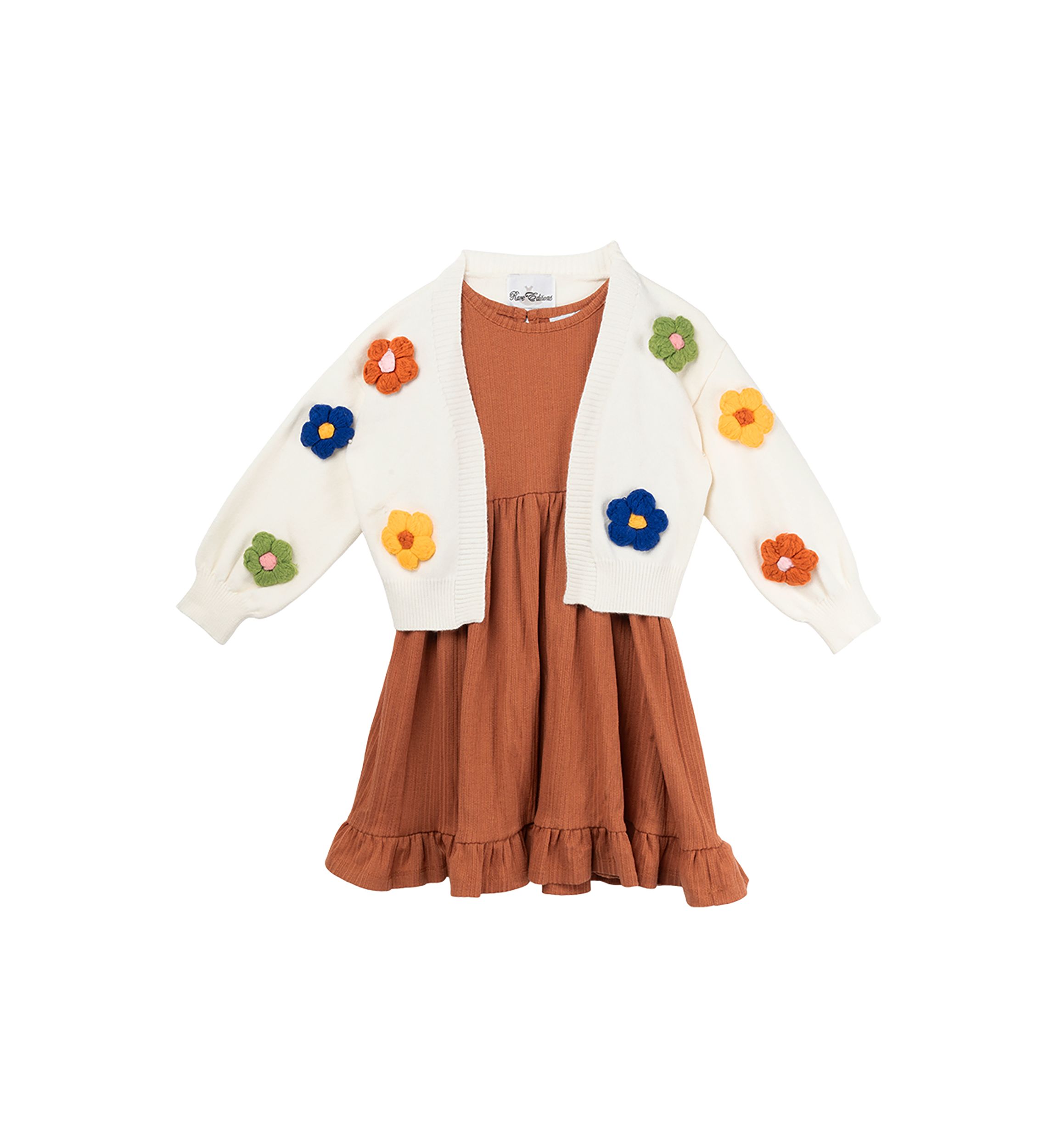 Girls 4-6x Textured Knit Cardigan and Dress Set