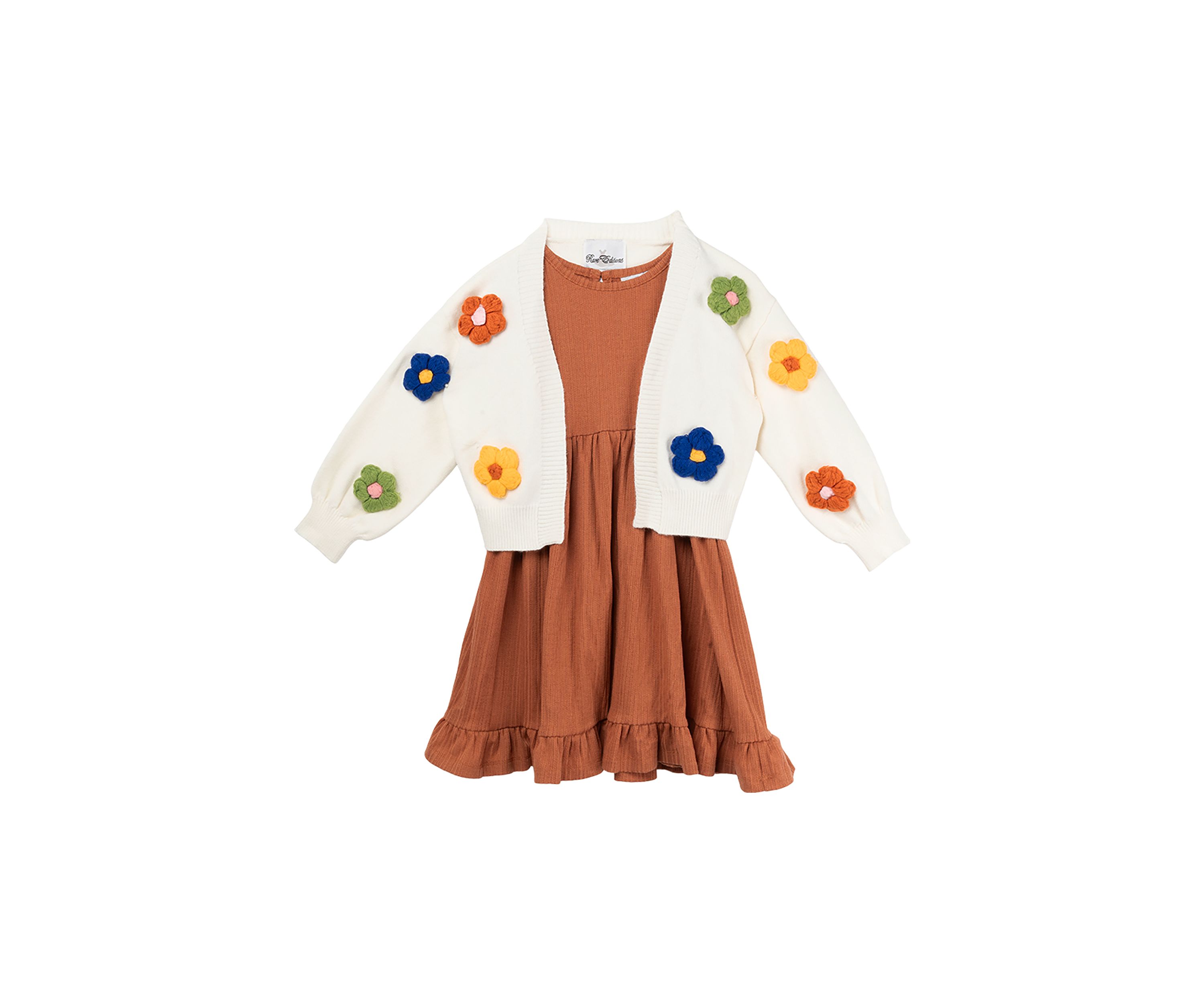 Girls 4-6x Textured Knit Cardigan and Dress Set