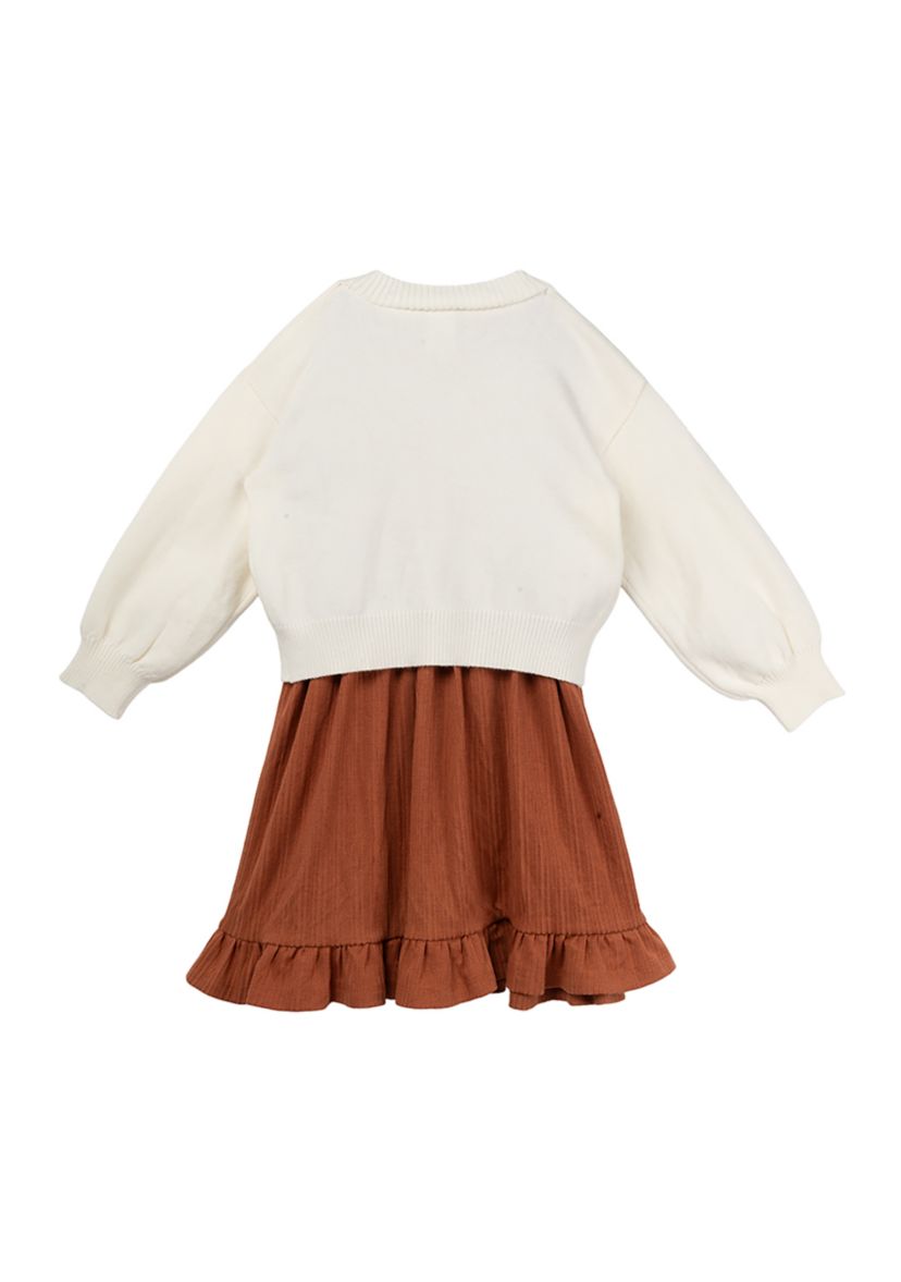 Girls 4-6x Textured Knit Cardigan and Dress Set