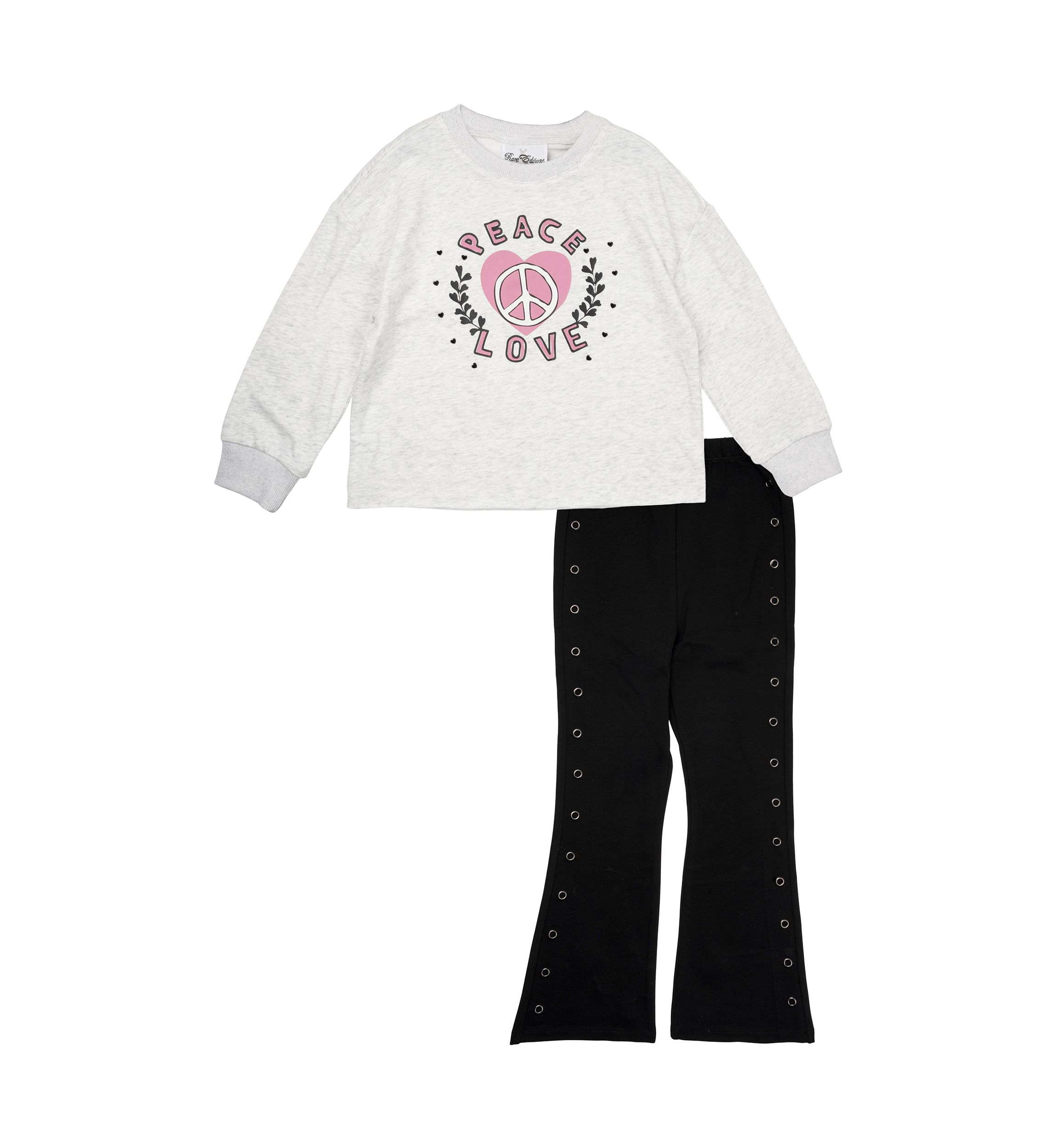 Girls 4-6x Graphic Sweatshirt and Flare Pants Set