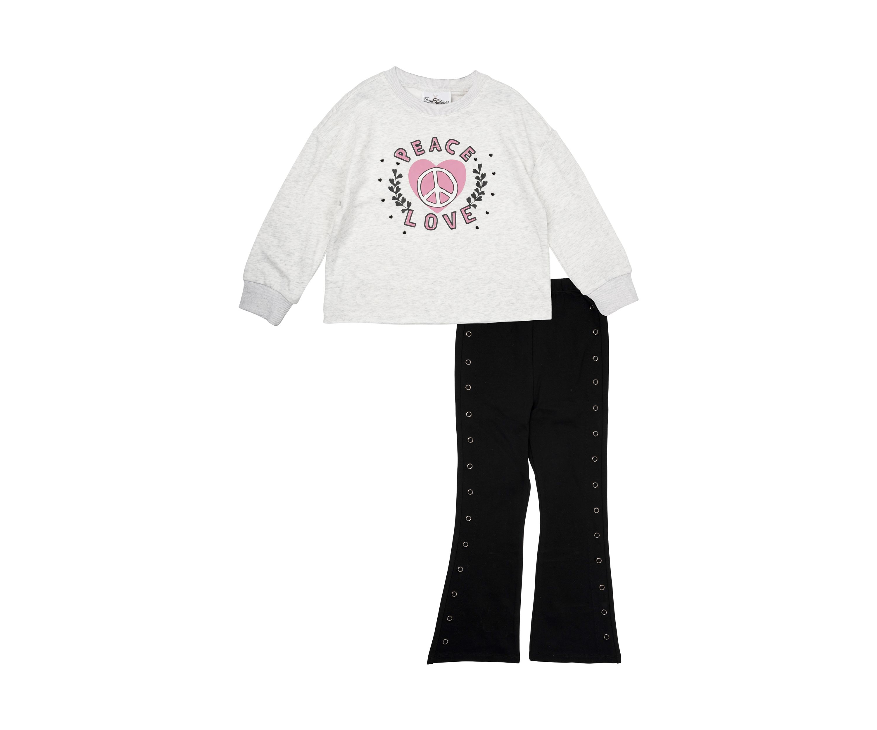 Girls 4-6x Graphic Sweatshirt and Flare Pants Set