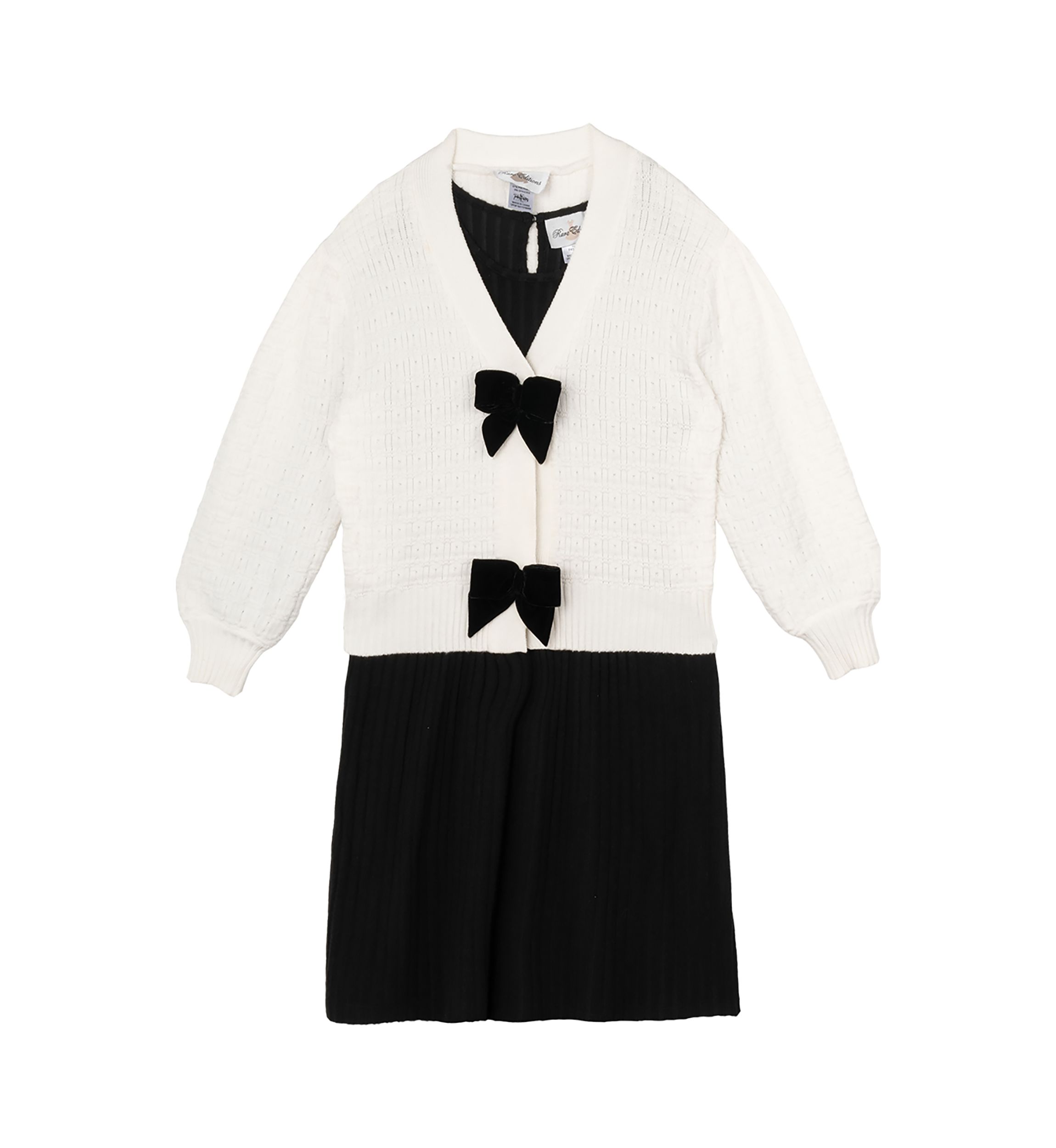 Girls 4-6x Bow Knit Cardigan and Dress Set