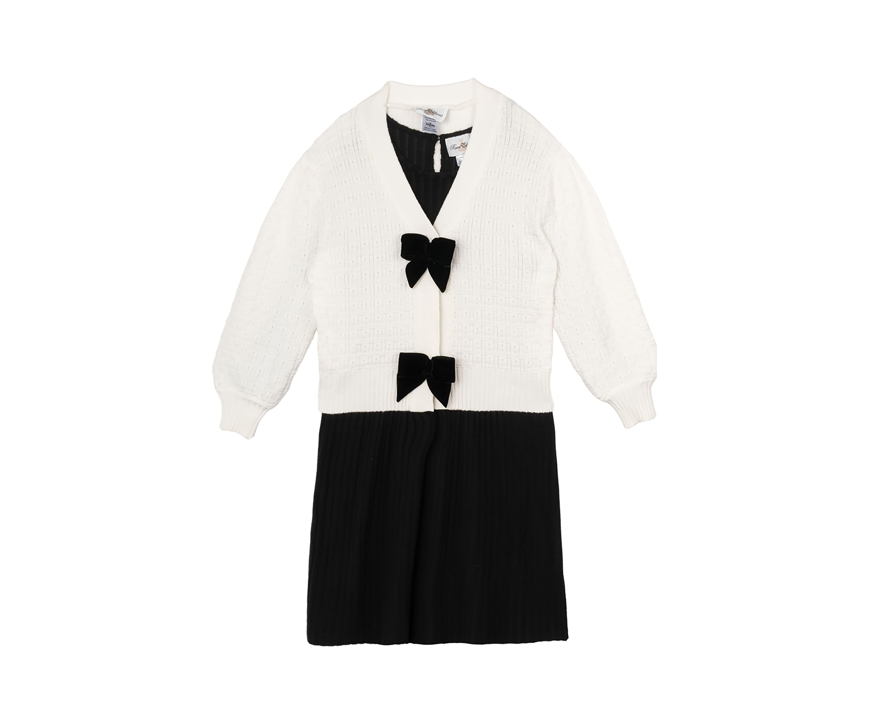 Girls 4-6x Bow Knit Cardigan and Dress Set