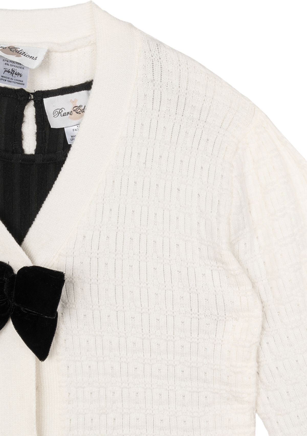 Girls 4-6x Bow Knit Cardigan and Dress Set
