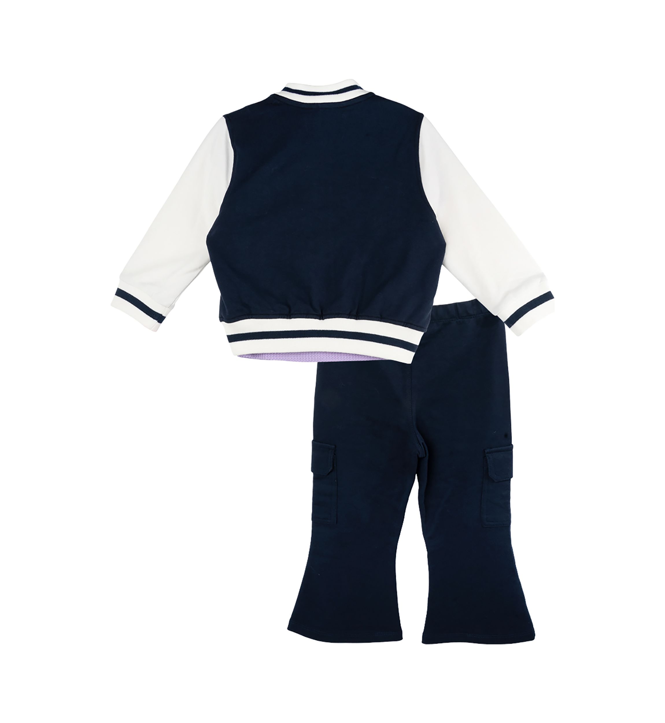 Girls 4-6x Bomber Jacket with Knit Top and Pants Set
