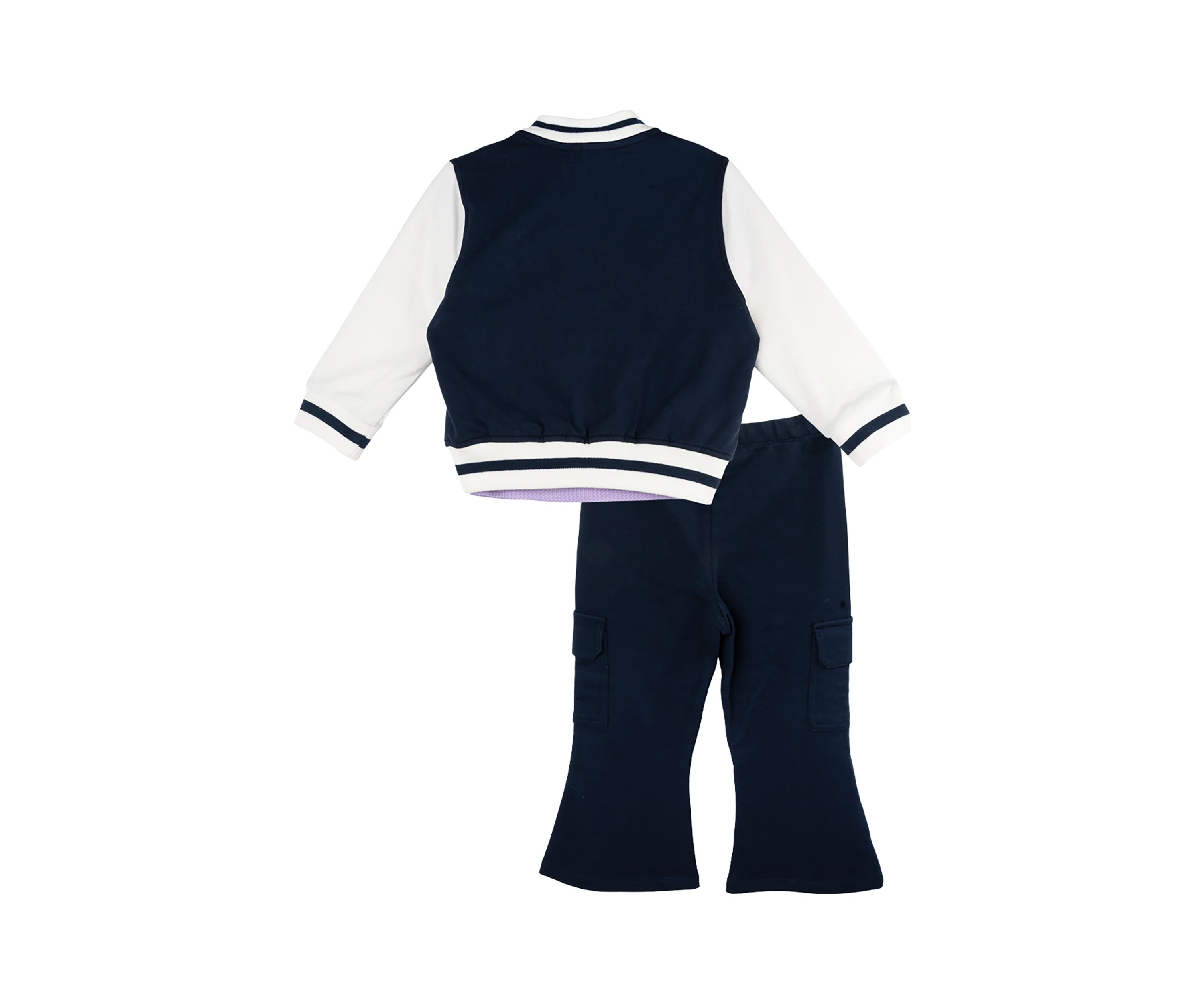 Girls 4-6x Bomber Jacket with Knit Top and Pants Set