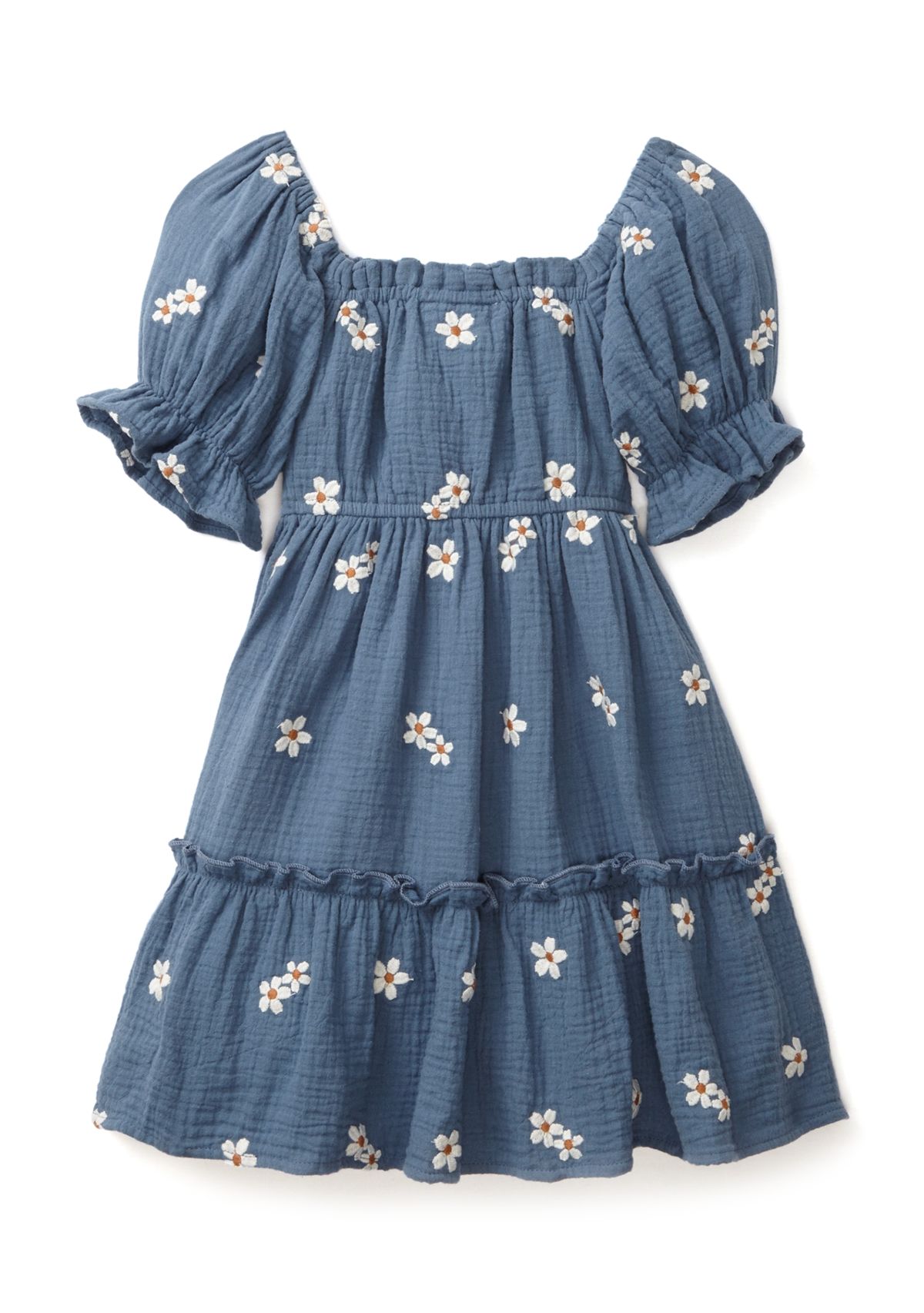 Girls 4-6x Daisy Embroidered Smocked Dress