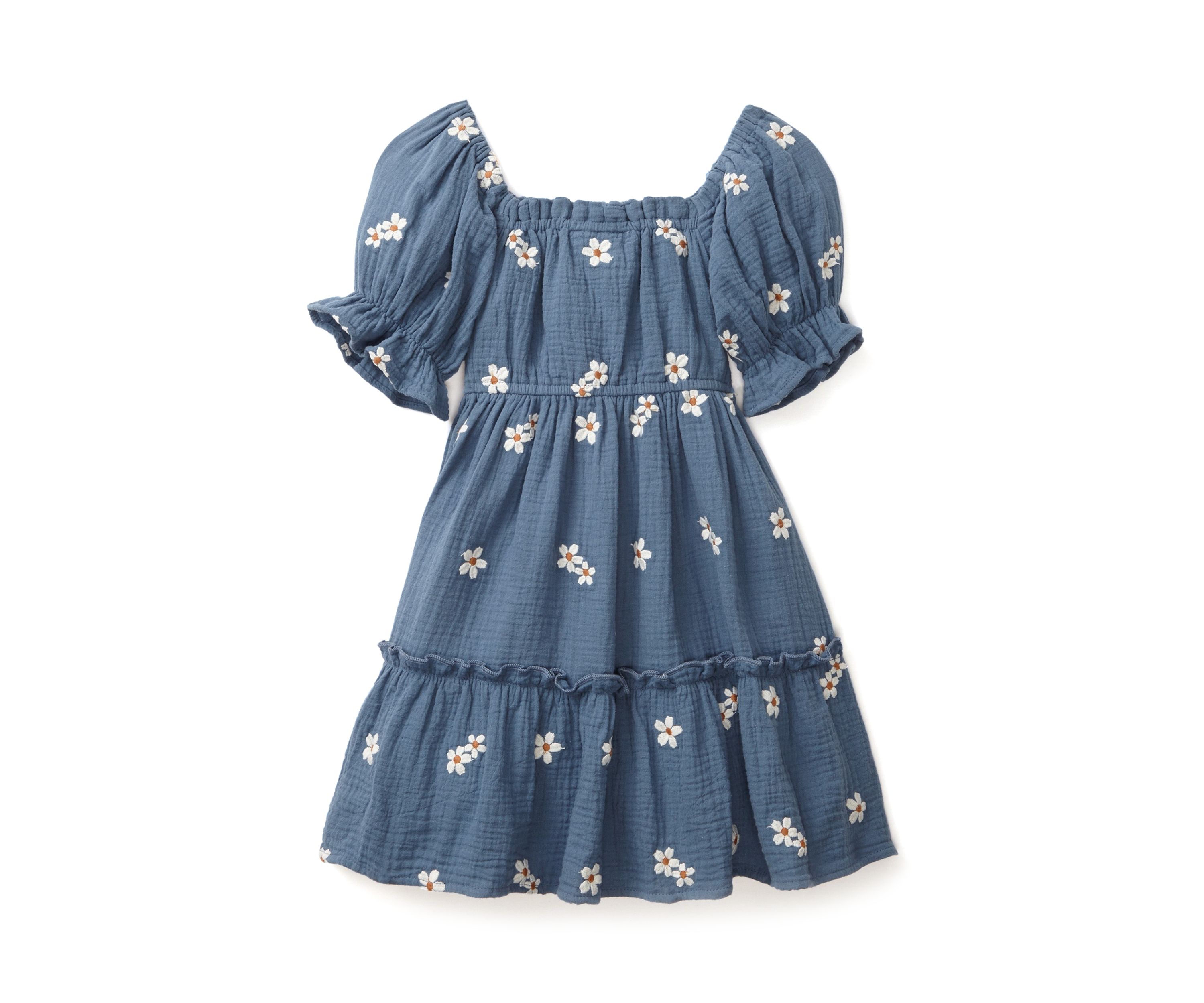 Girls 4-6x Daisy Embroidered Smocked Dress