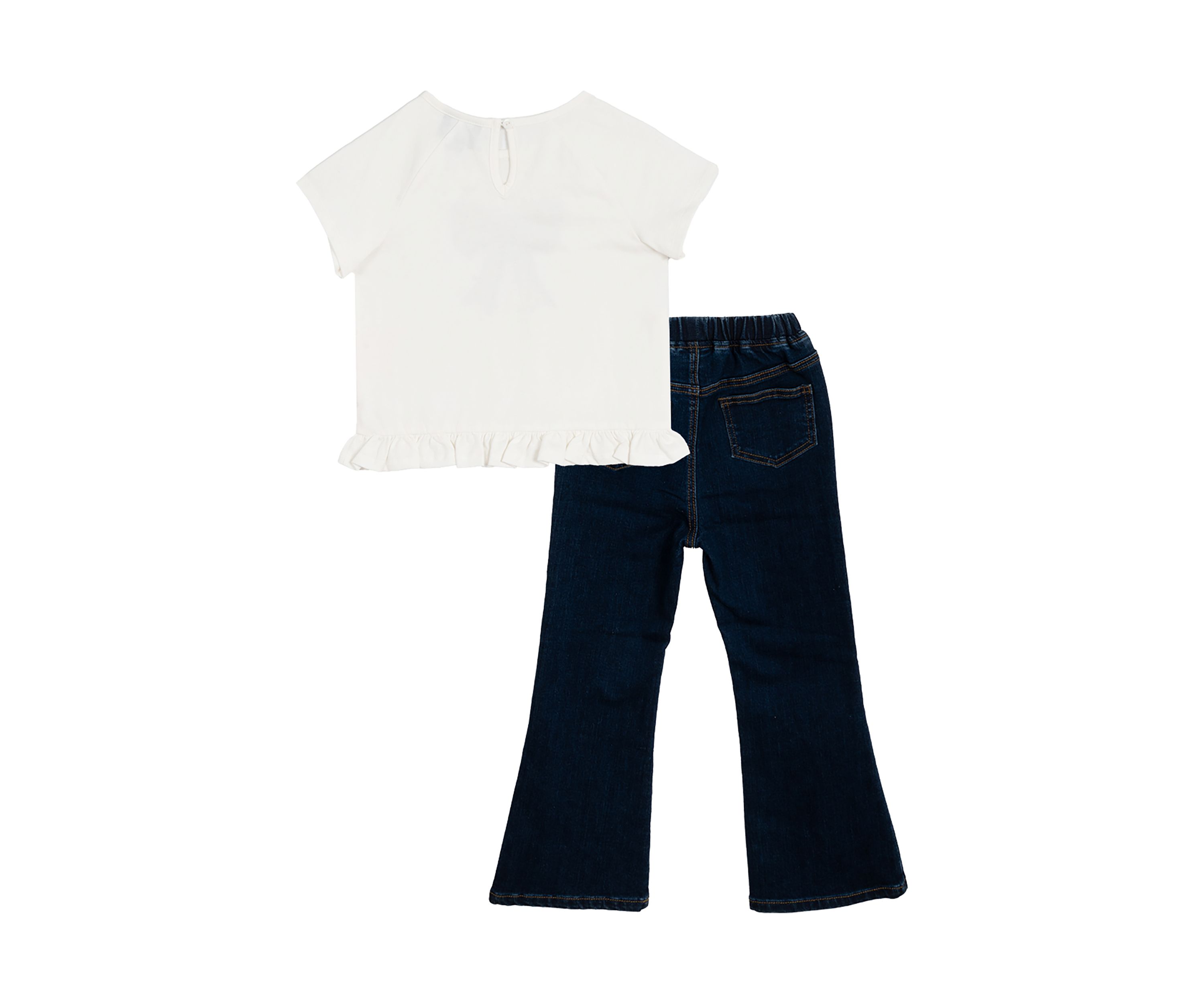Girls 4-6x Cheetah Bow Top and Flare Pants Set