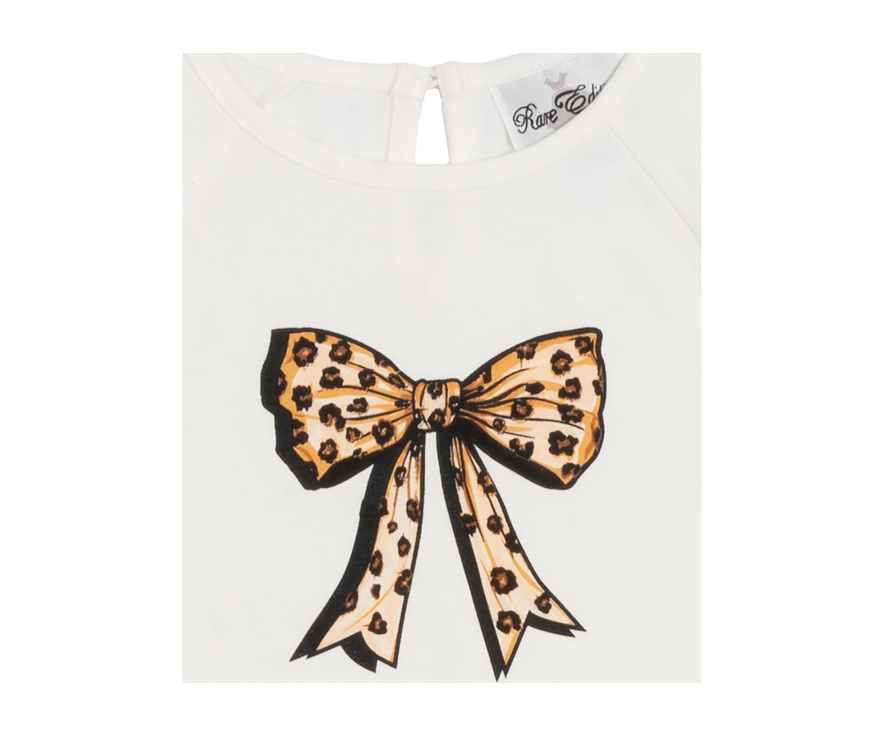 Girls 4-6x Cheetah Bow Top and Flare Pants Set