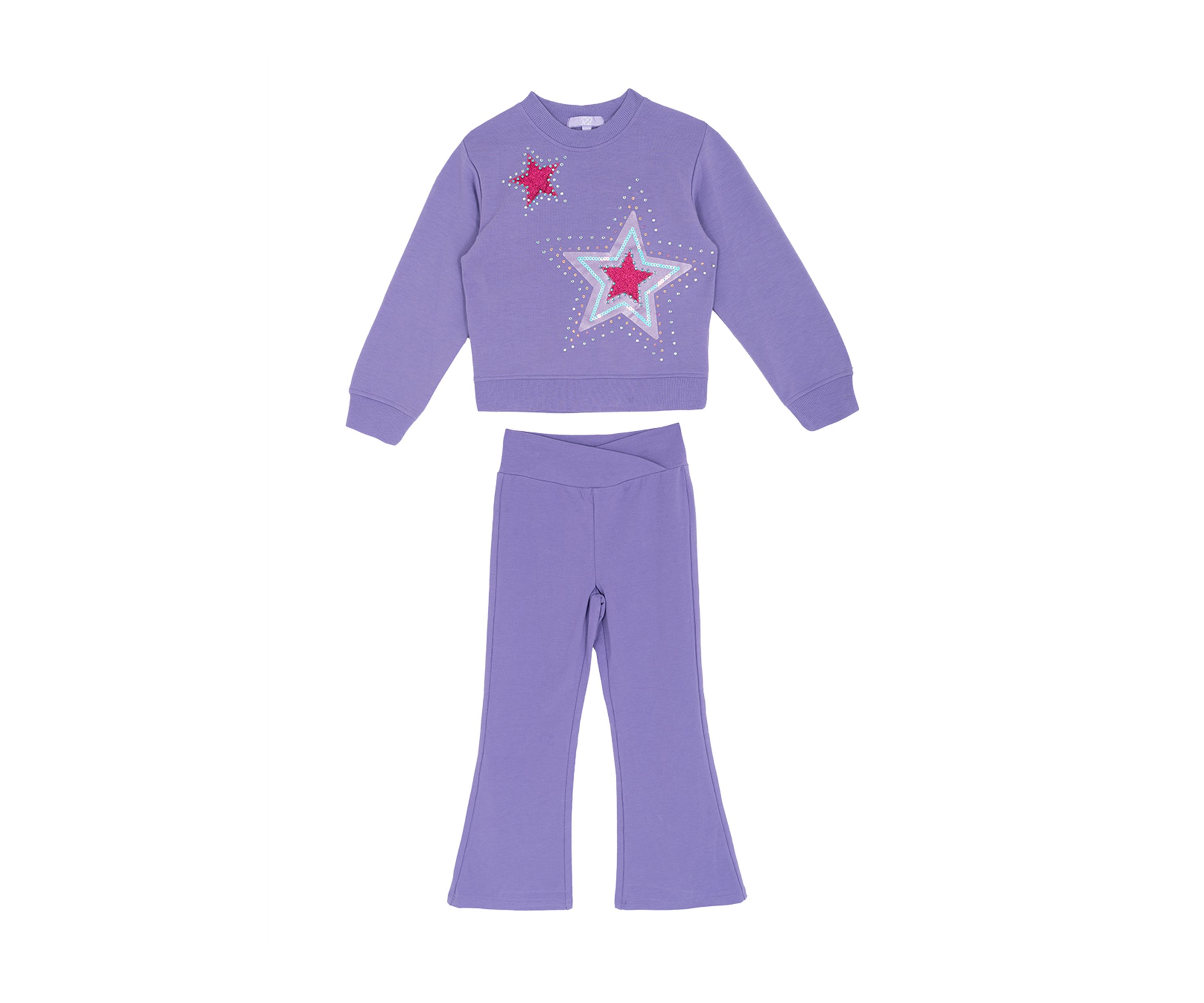 Girls 4-6x Purple Sequin Star Set