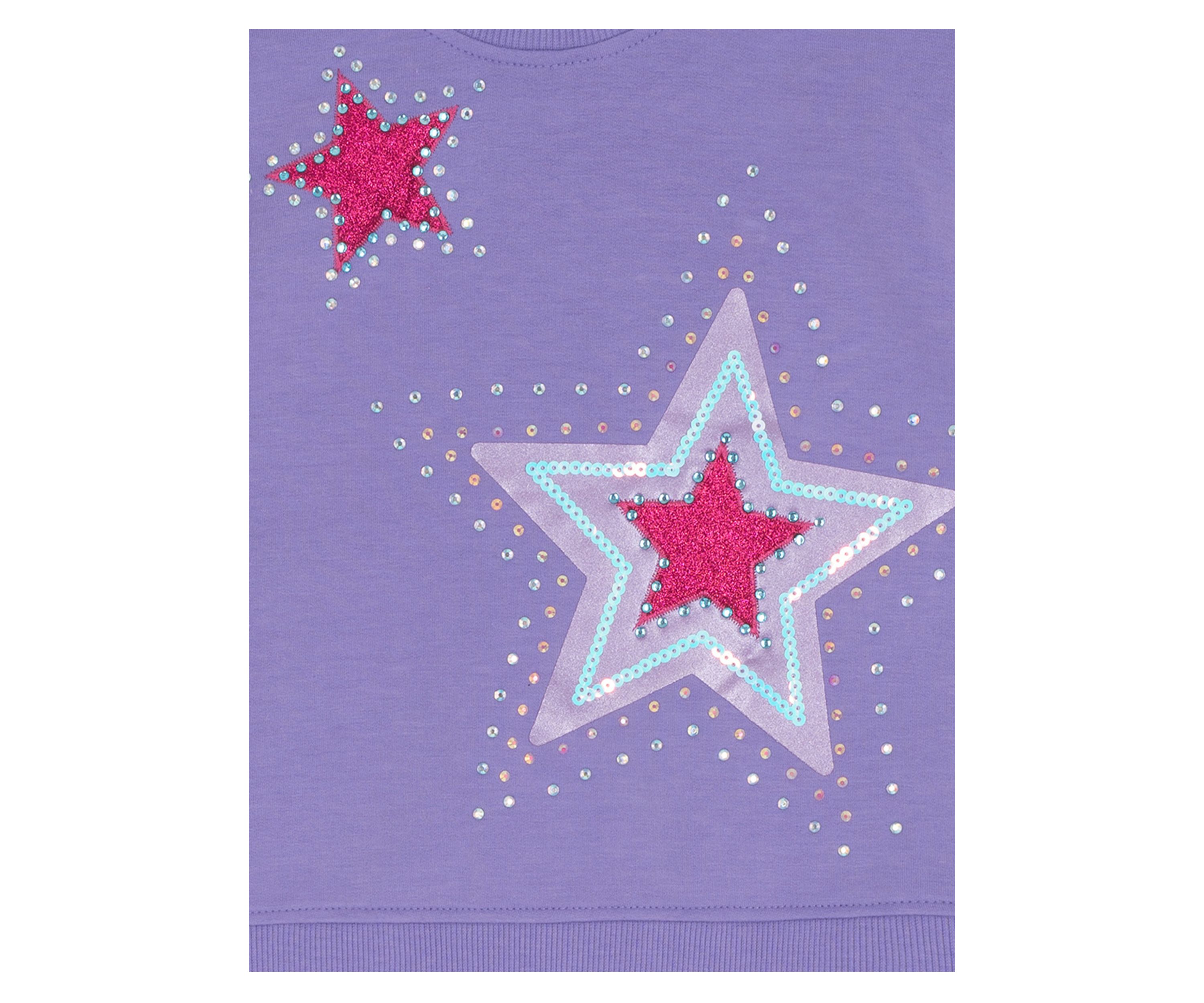 Girls 4-6x Purple Sequin Star Set