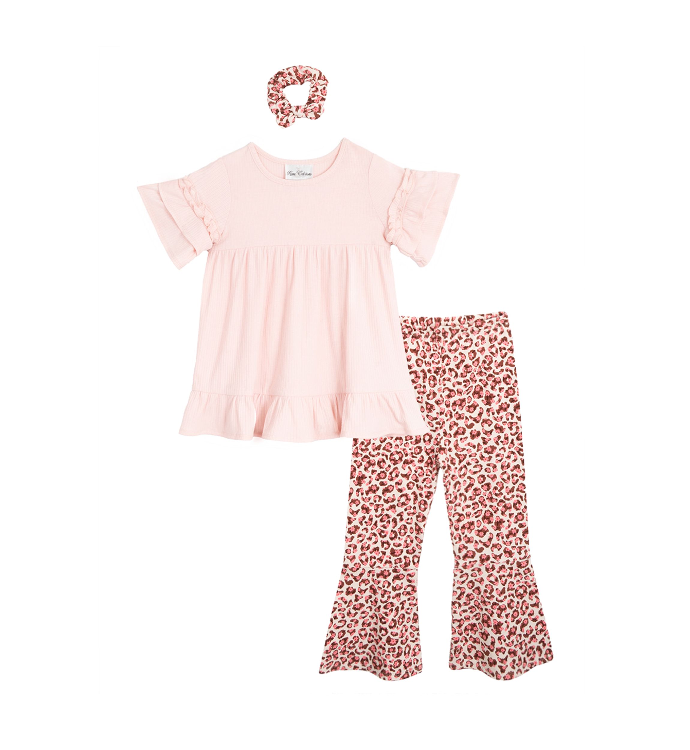 Girls 4-6x Animal Printed Set with Headband 