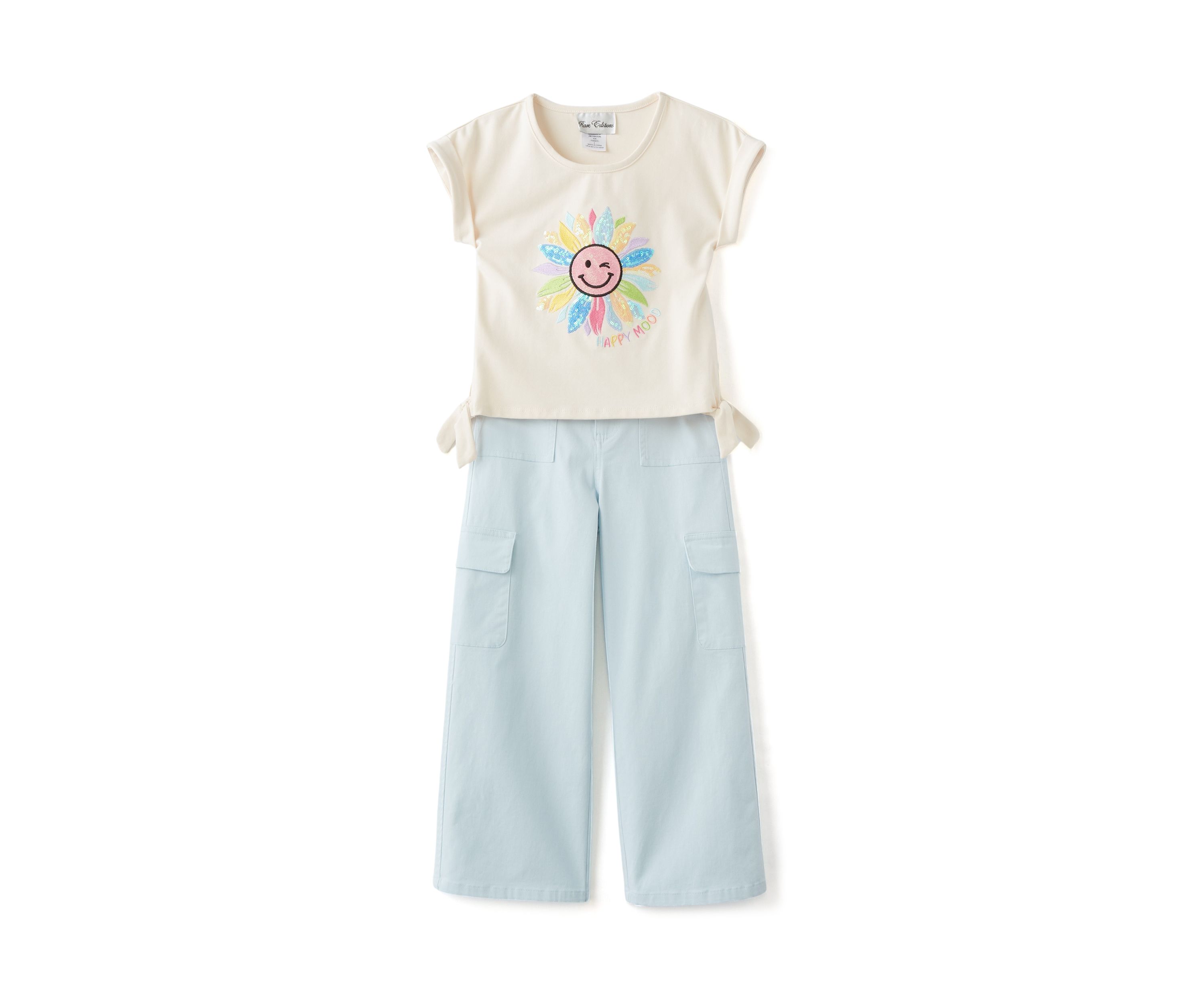 Girls 4-6x Happy Sun Graphic T-Shirt and Cargo Pants Set