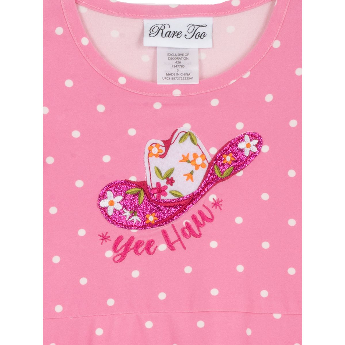 Girls 4-6x Western Dress Set with Hair Ties