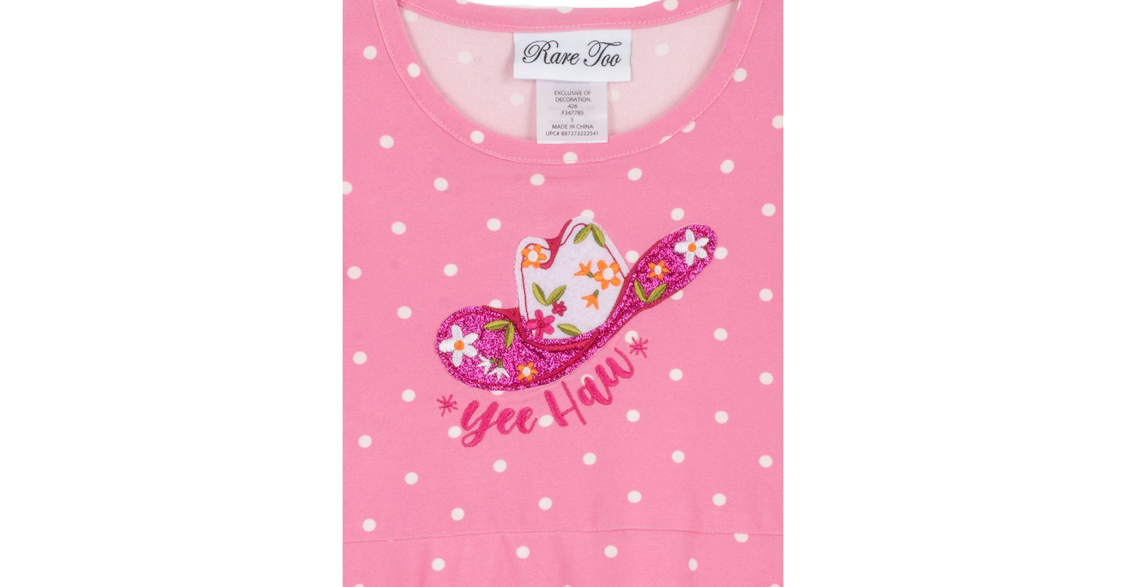 Girls 4-6x Western Dress Set with Hair Ties