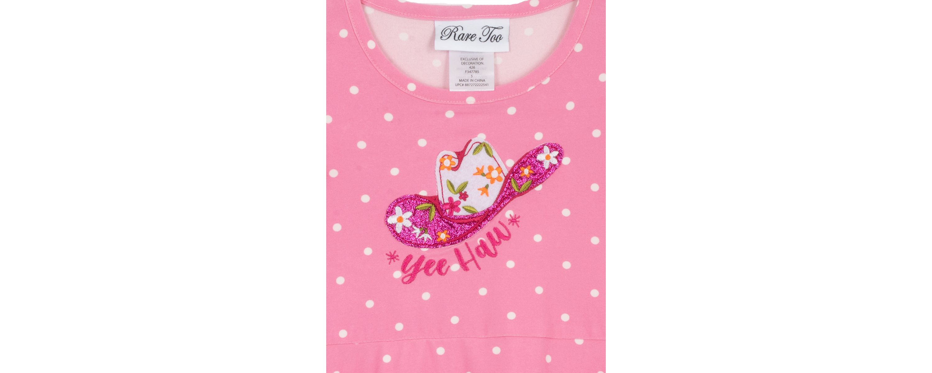 Girls 4-6x Western Dress Set with Hair Ties