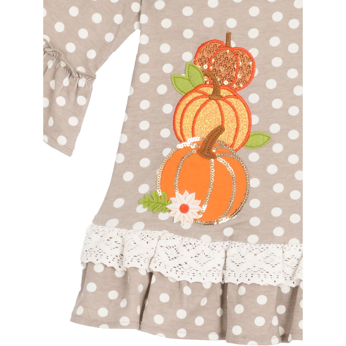 Girls 4-6x Harvest Appliqué Top and Printed Leggings Set
