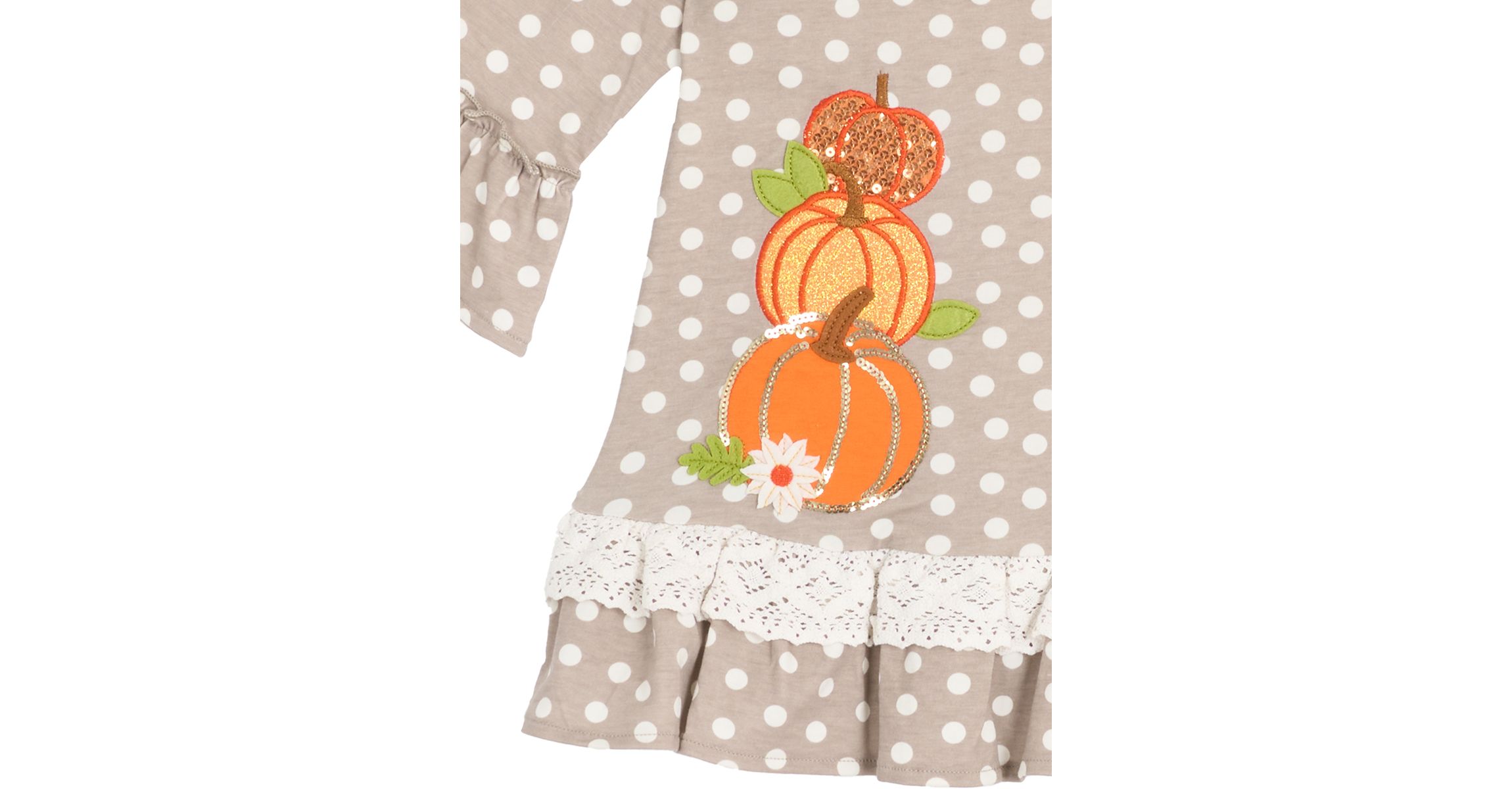 Girls 4-6x Harvest Appliqué Top and Printed Leggings Set