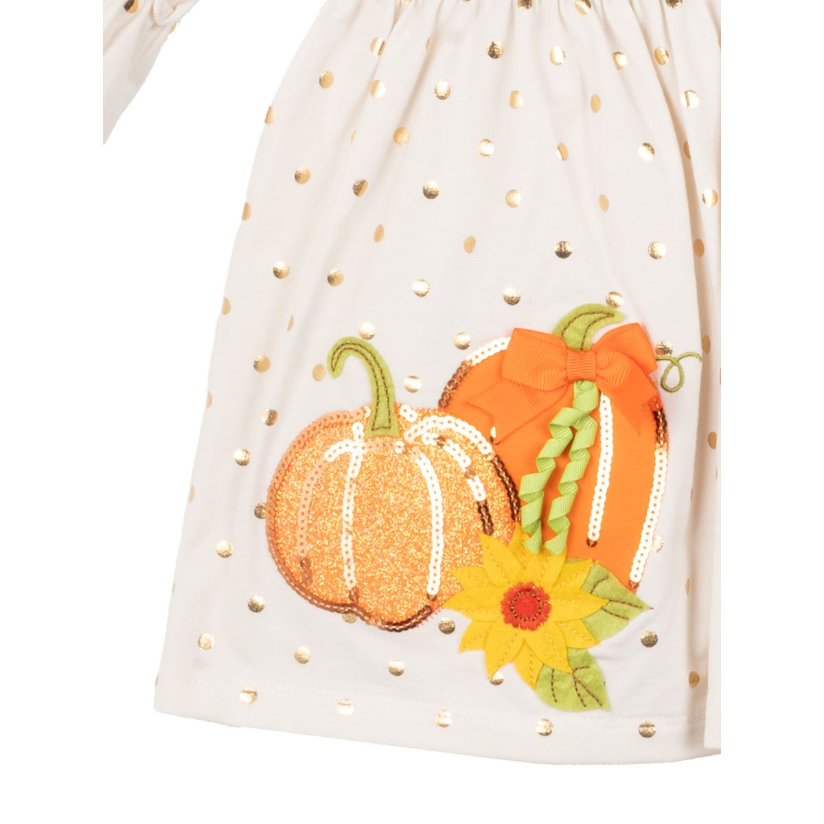 Girls 4-6x Harvest Appliqué Top and Printed Leggings Set