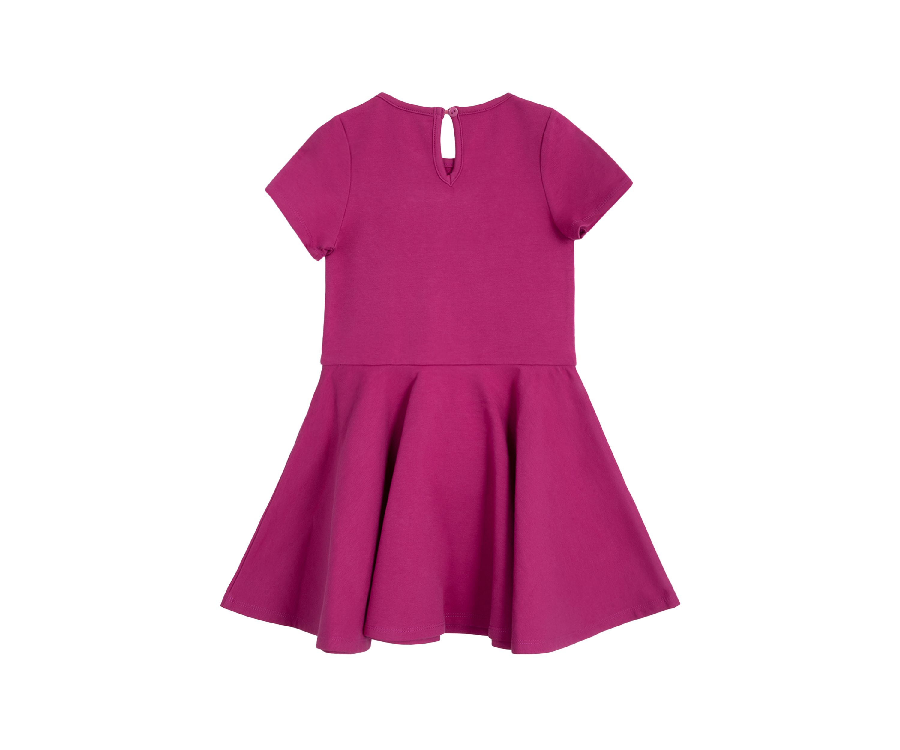 Girls 4-6x Short Sleeve Patch Skater Dress