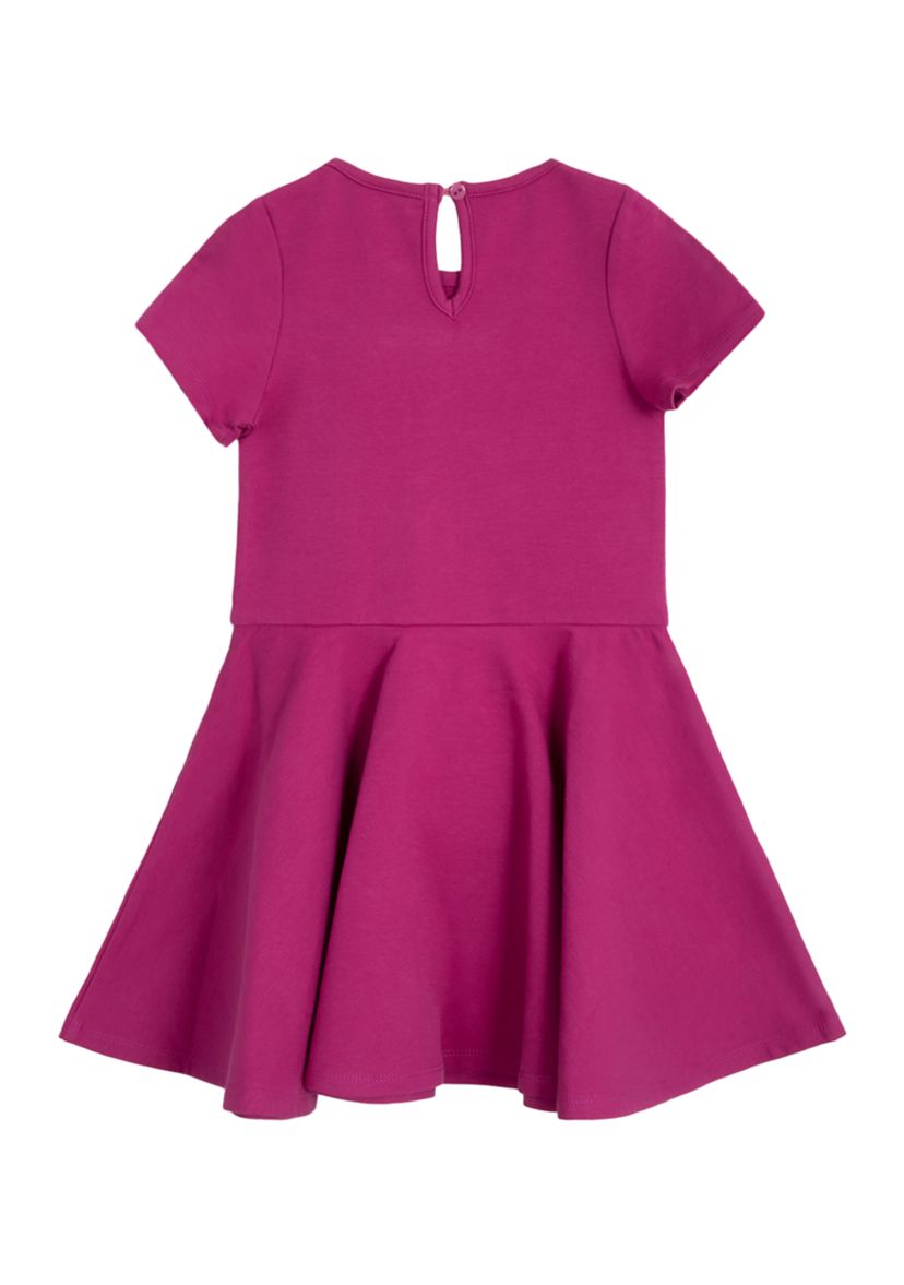 Girls 4-6x Short Sleeve Patch Skater Dress