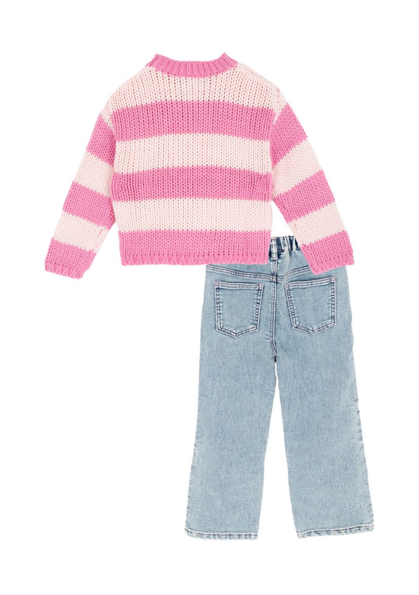 Girls 4-6x Pink Heart Jean Set