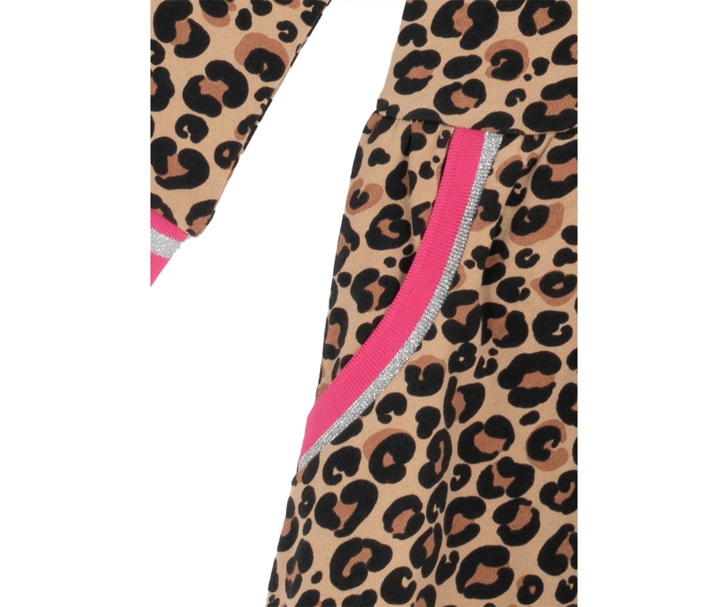 Girls 4-6x Long Sleeve Cheetah Print Drop Waist Dress