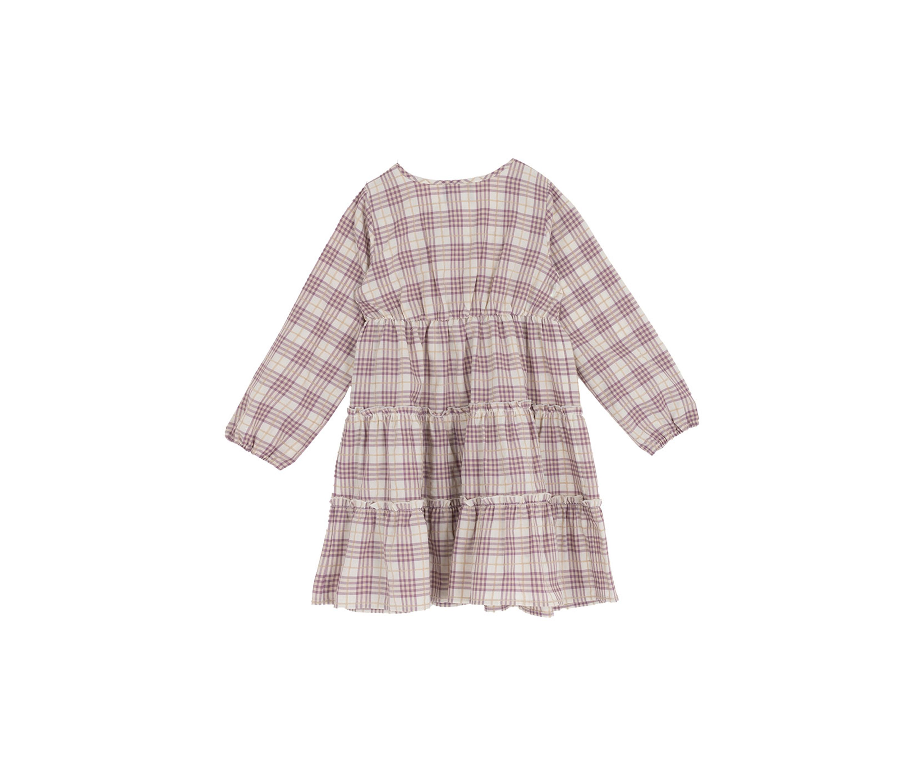 Girls 4-6x Long Sleeve Plaid Dress and Purse Set 