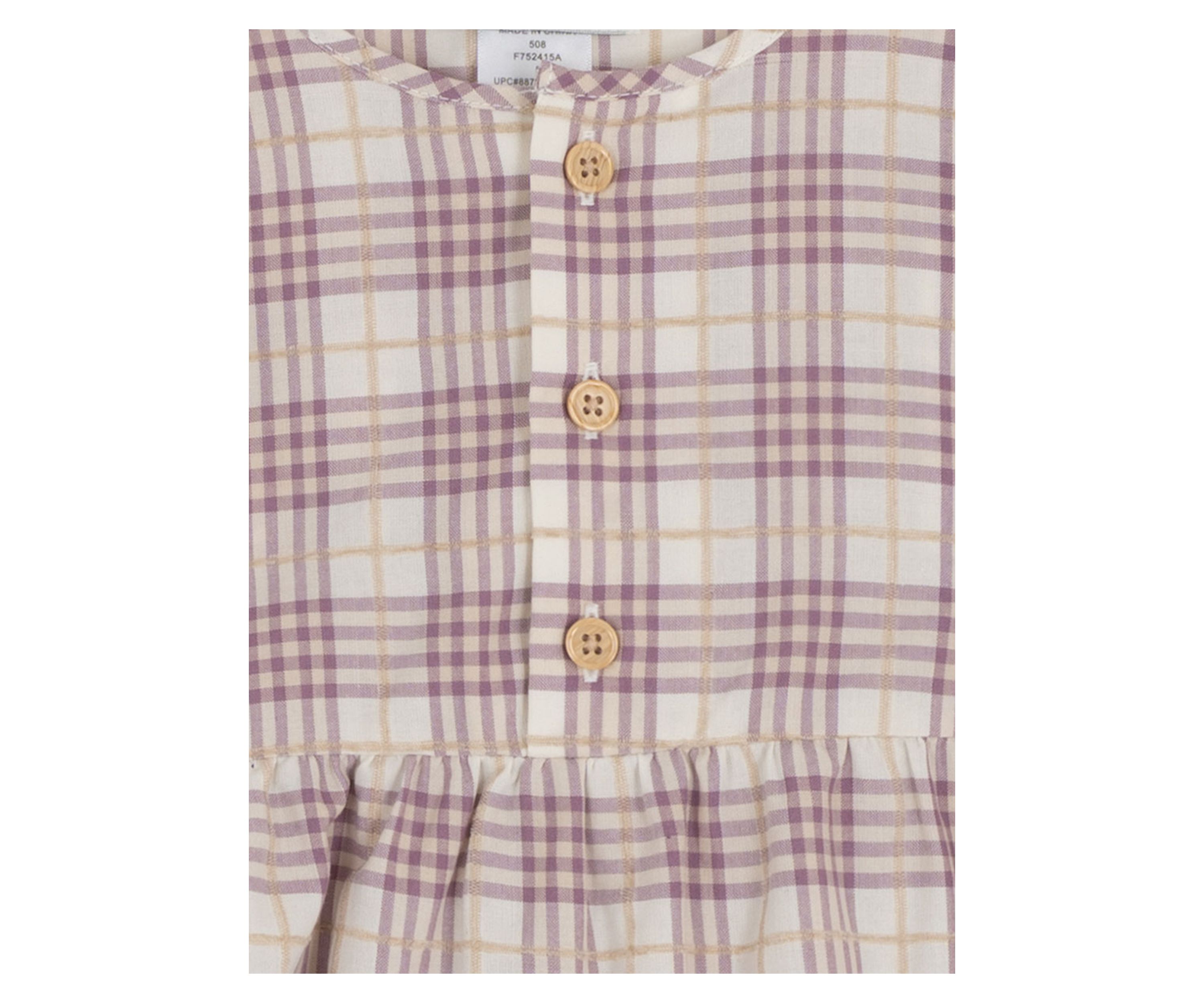 Girls 4-6x Long Sleeve Plaid Dress and Purse Set 
