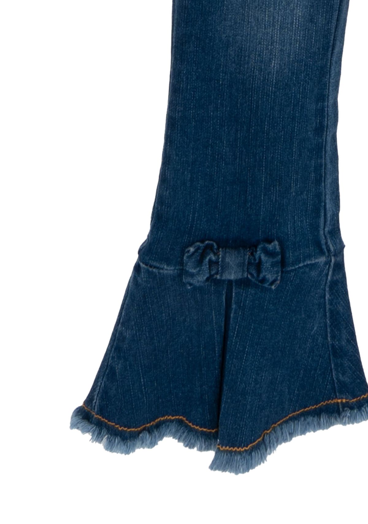 Girls 4-6x Poncho Ruffle Jeans 