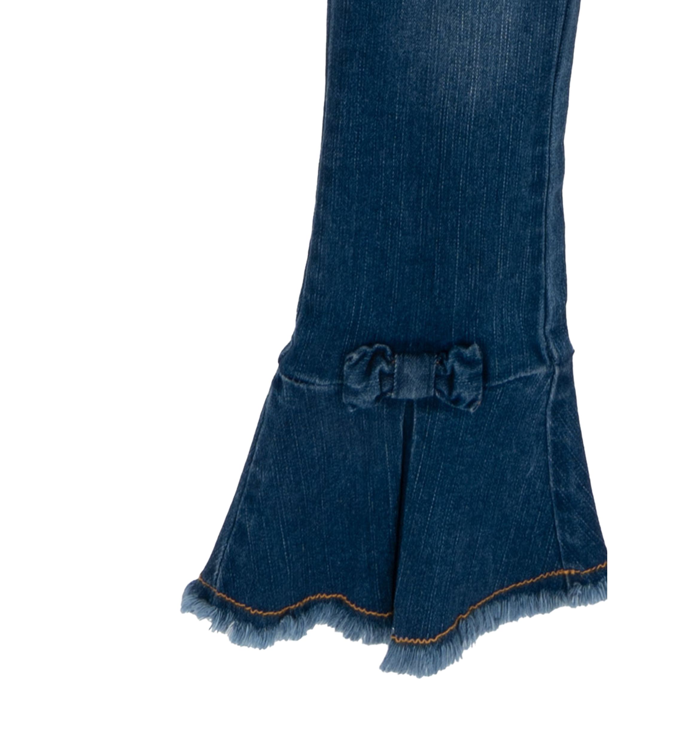 Girls 4-6x Poncho Ruffle Jeans 