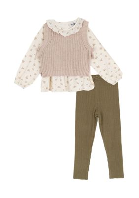 Rare Editions Girls 4-6x Popover Sweater Set