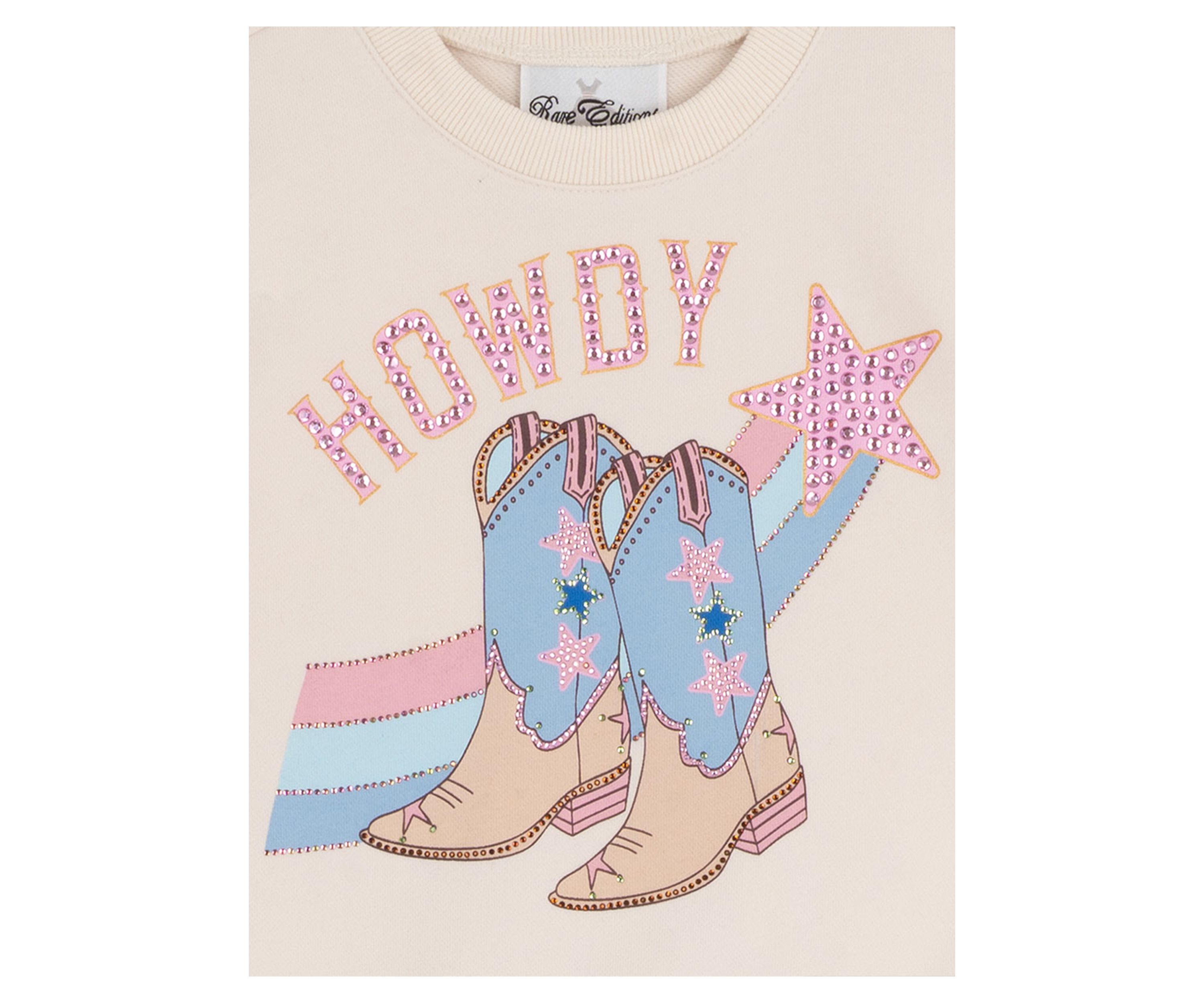 Girls 4-6x Howdy Ruffle Denim Set 