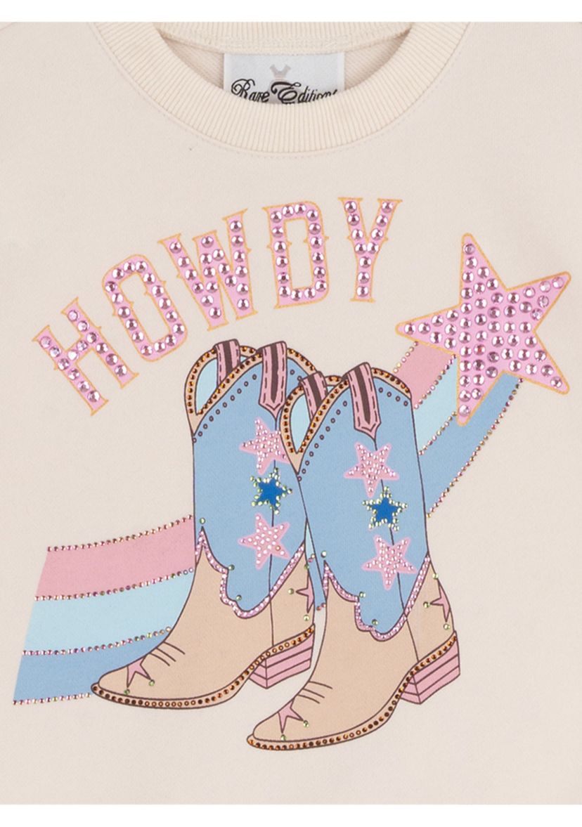Girls 4-6x Howdy Ruffle Denim Set 