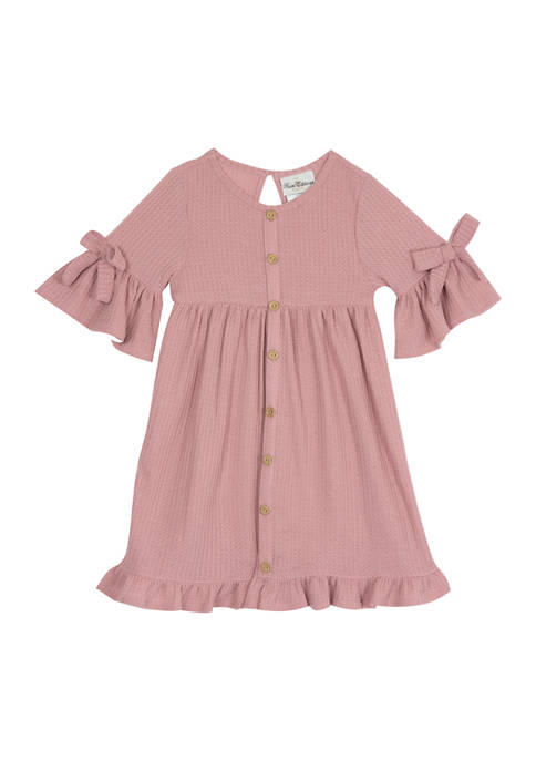 Rare Editions Girls 4-6x Knit Babydoll Dress with