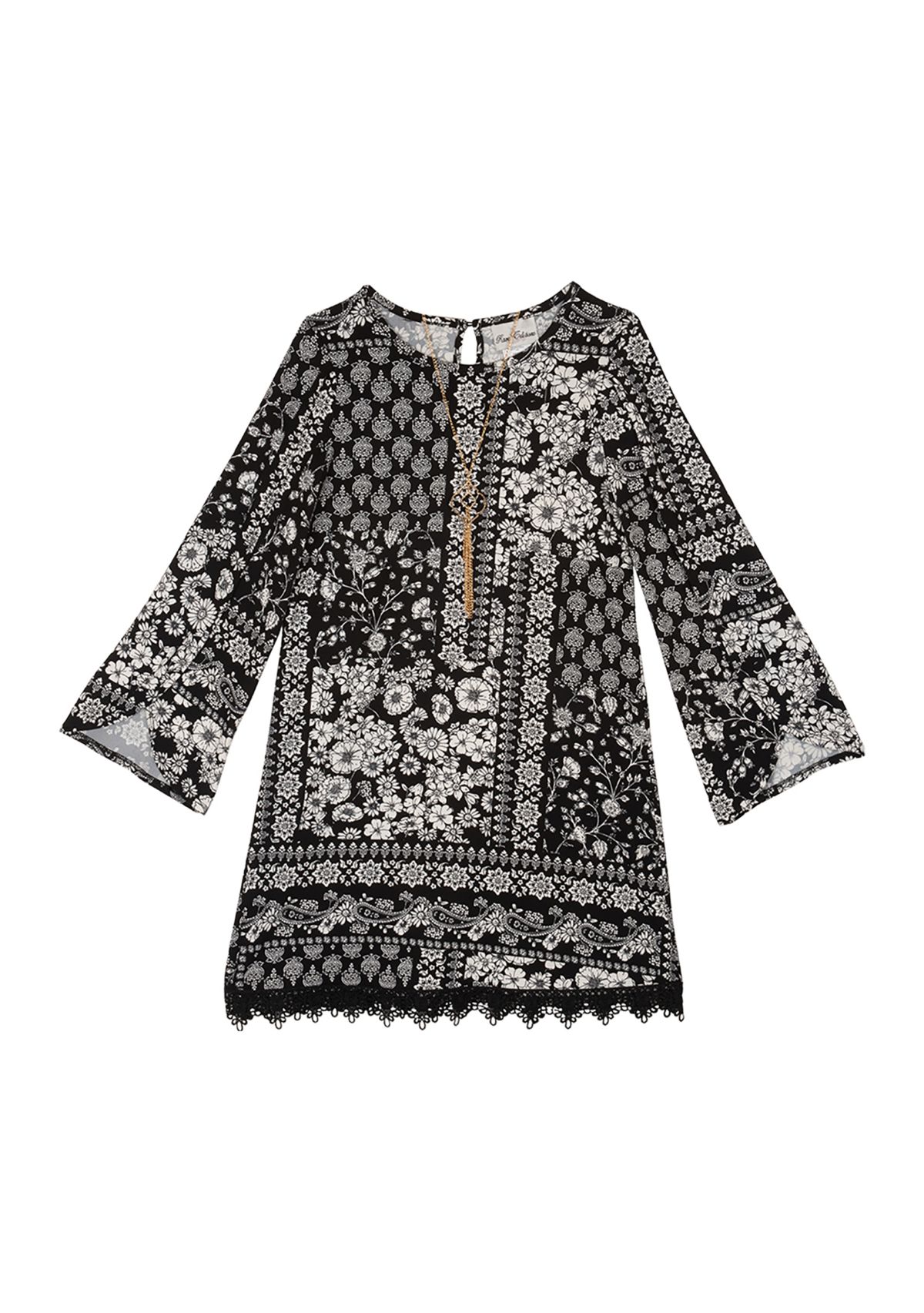 Girls 7-16 Floral Printed Dress
