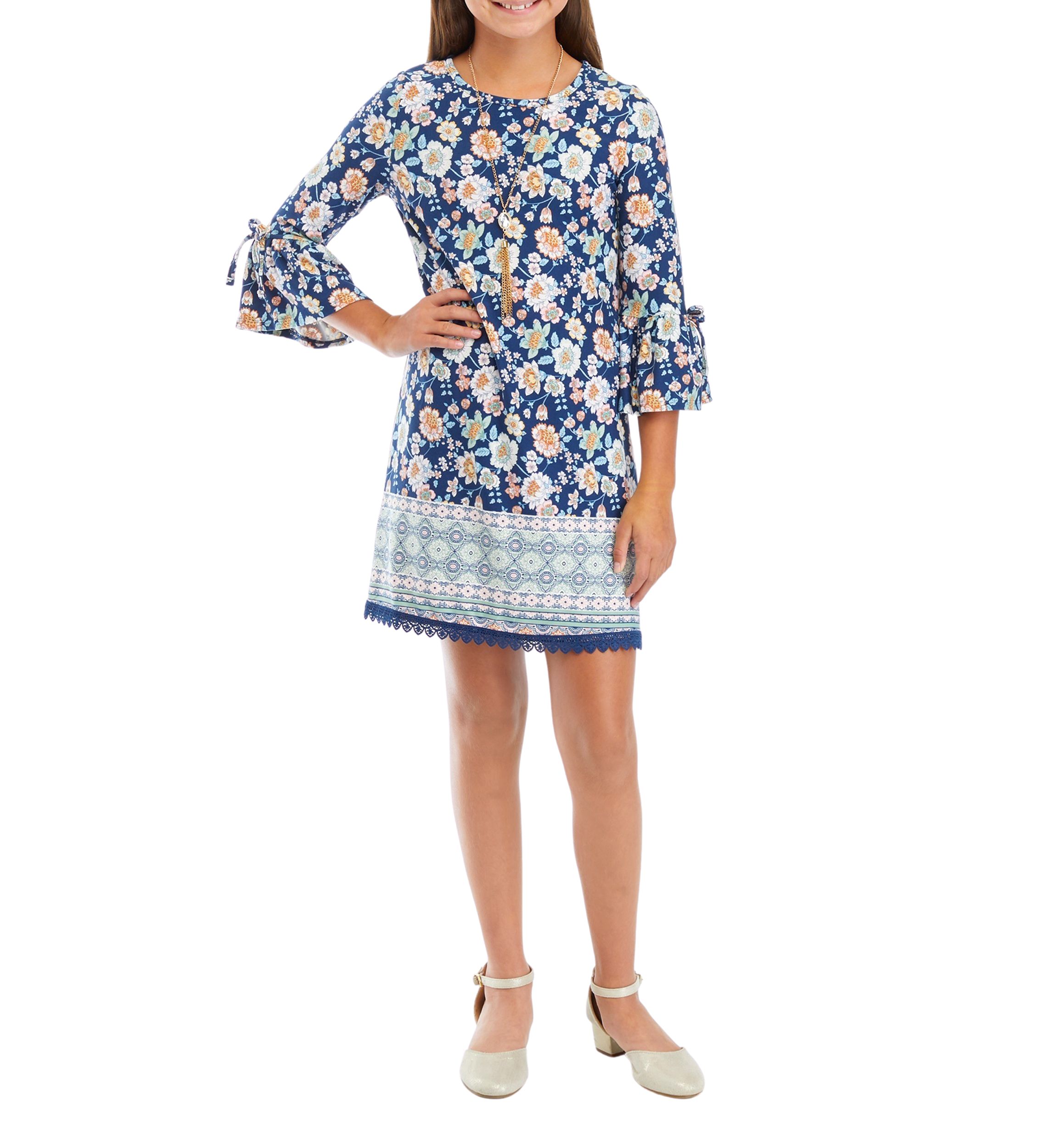 Girls 7-16 Printed Dress