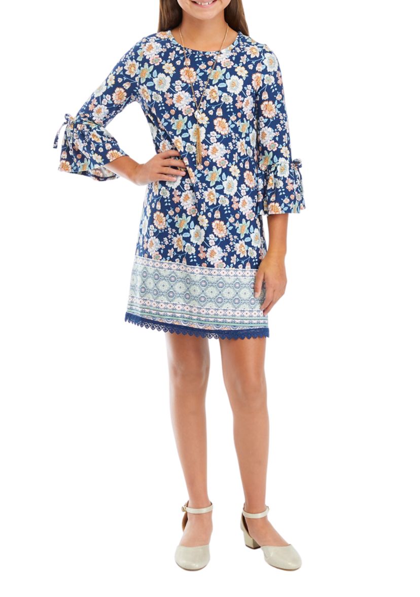 Girls 7-16 Printed Dress