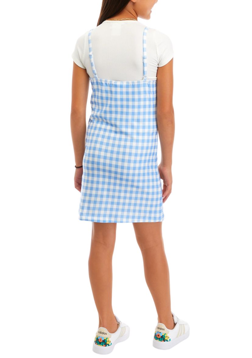 Girls 7-16 Gingham Jumper Dress